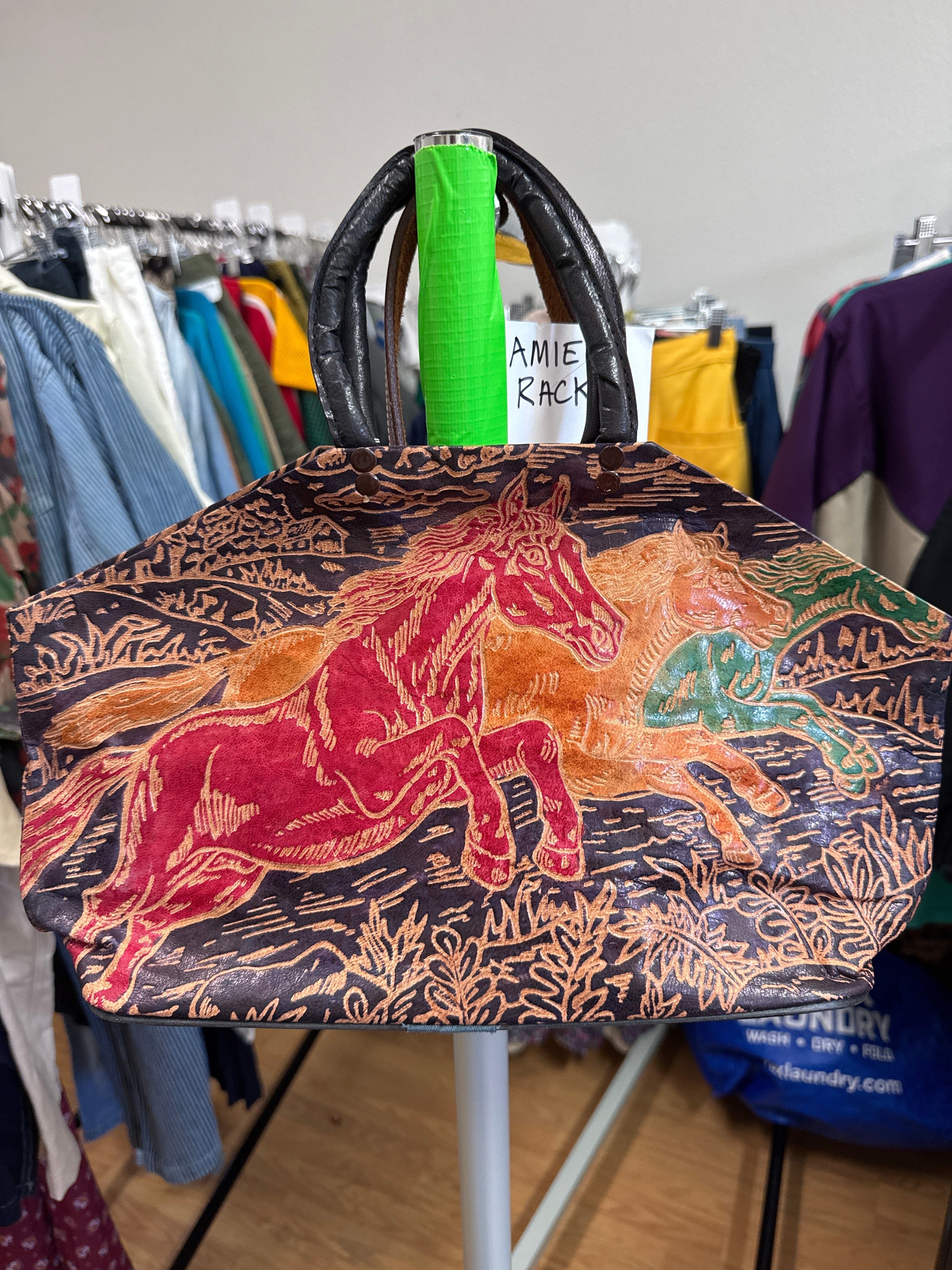 Venus Of The Desert Deadstock Leather Horse Bag available in Joshua Tree at JT Trading Post