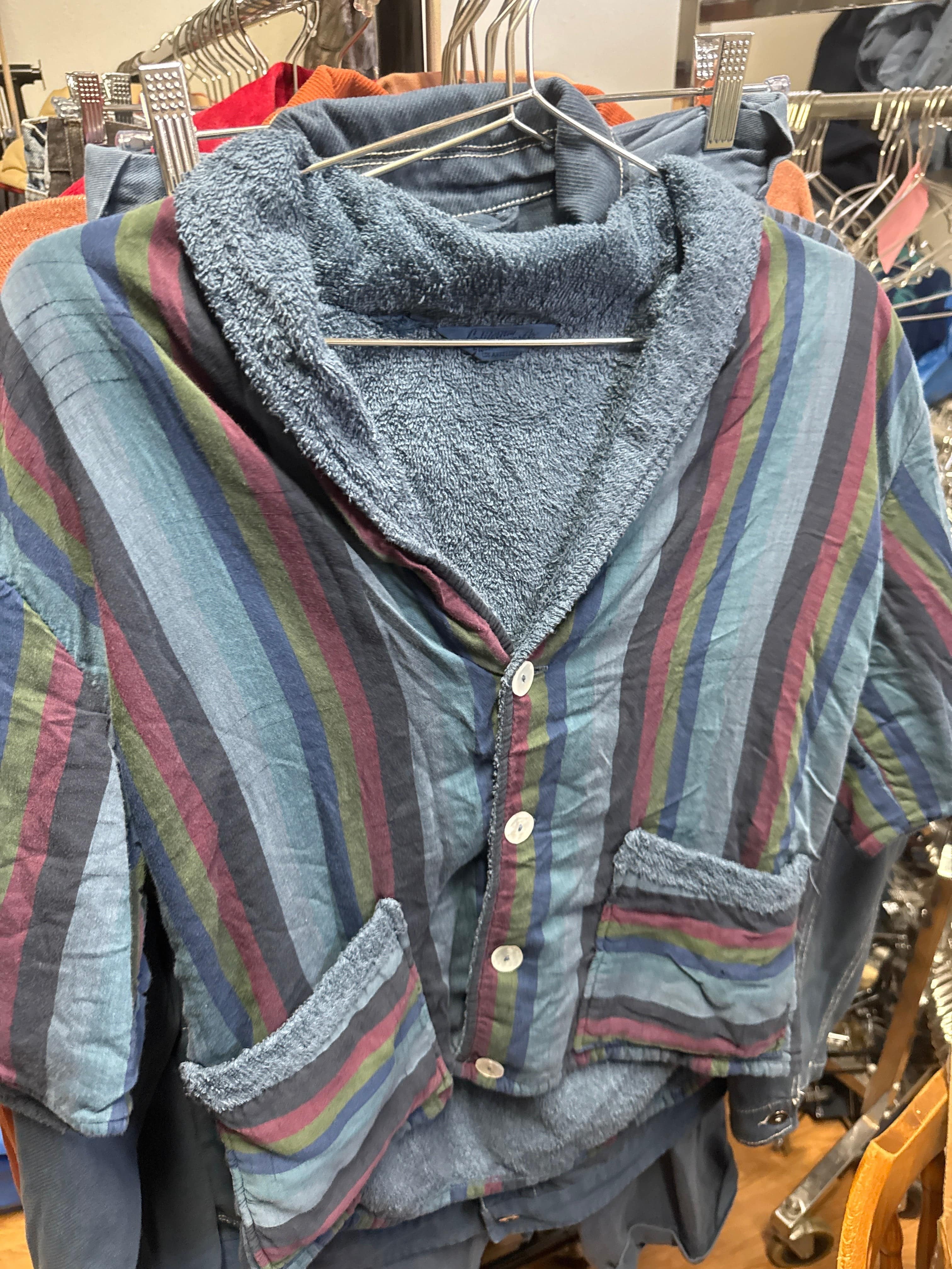 Venus Of The Desert OD VTG Stripe Terry Button Shirt available in Joshua Tree at JT Trading Post