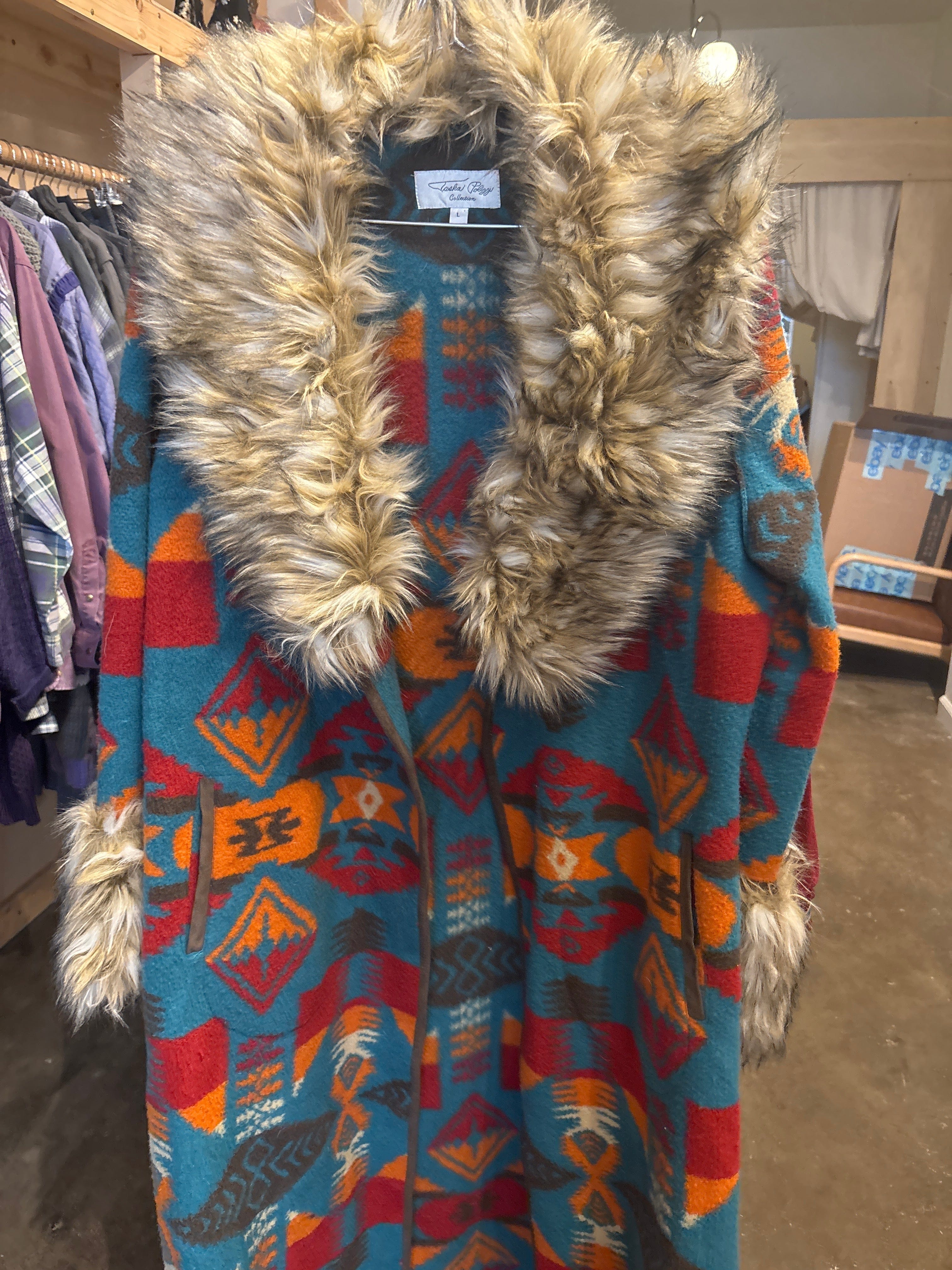 Venus Of The Desert SW inspired blanket coat available in Joshua Tree at JT Trading Post