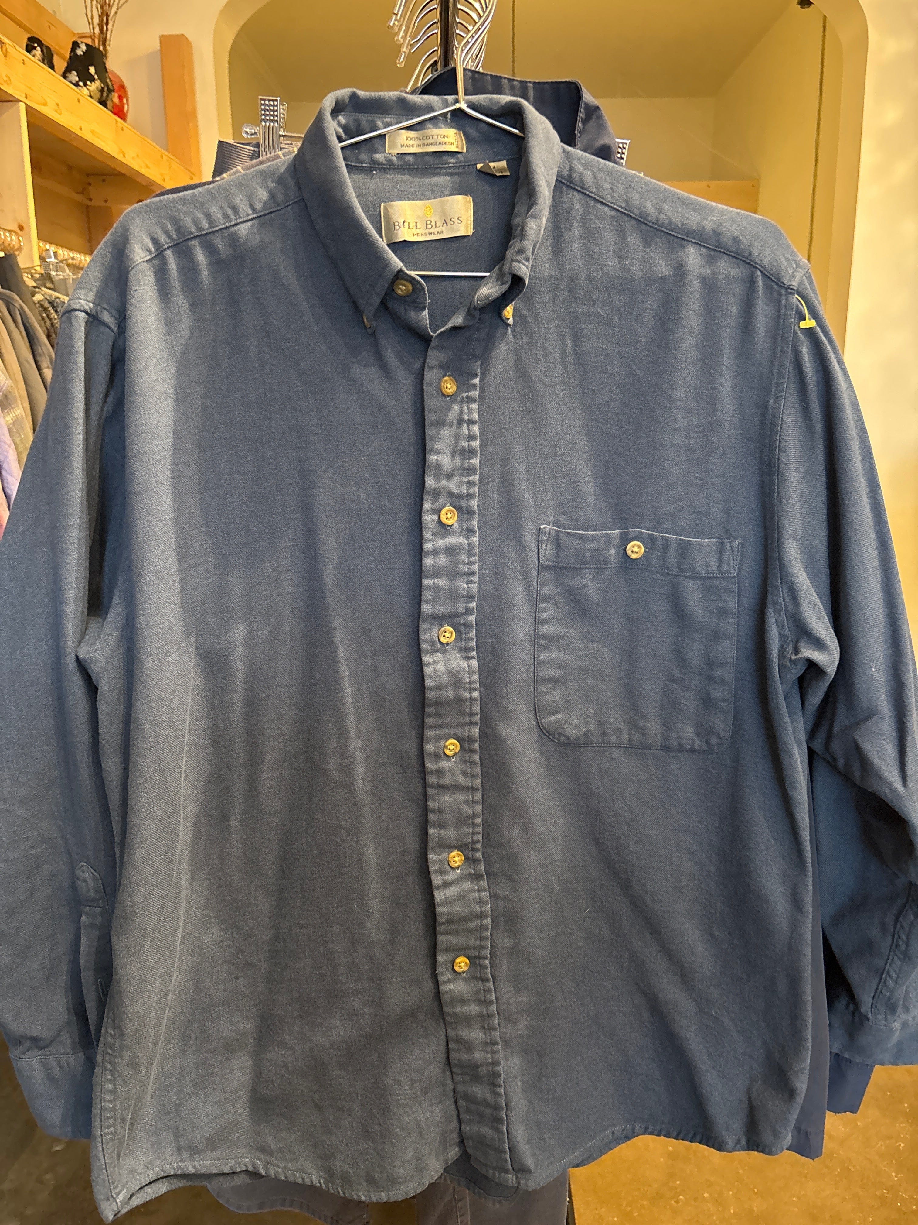 Venus Of The Desert Vtg Bill Blass navy cotton button down available in Joshua Tree at JT Trading Post