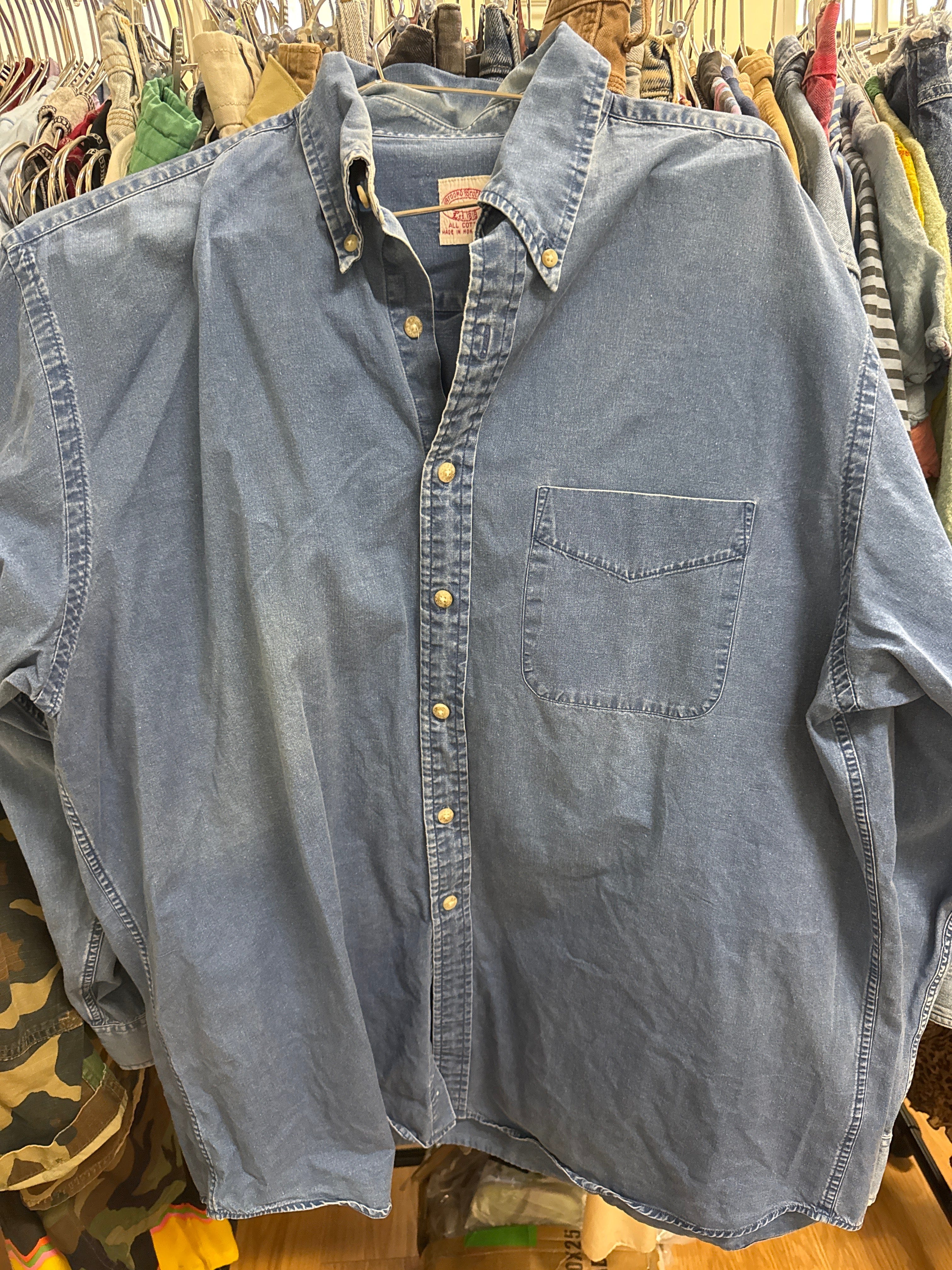 Venus Of The Desert Vtg Brooks Bros Denim Faded Shirt available in Joshua Tree at JT Trading Post