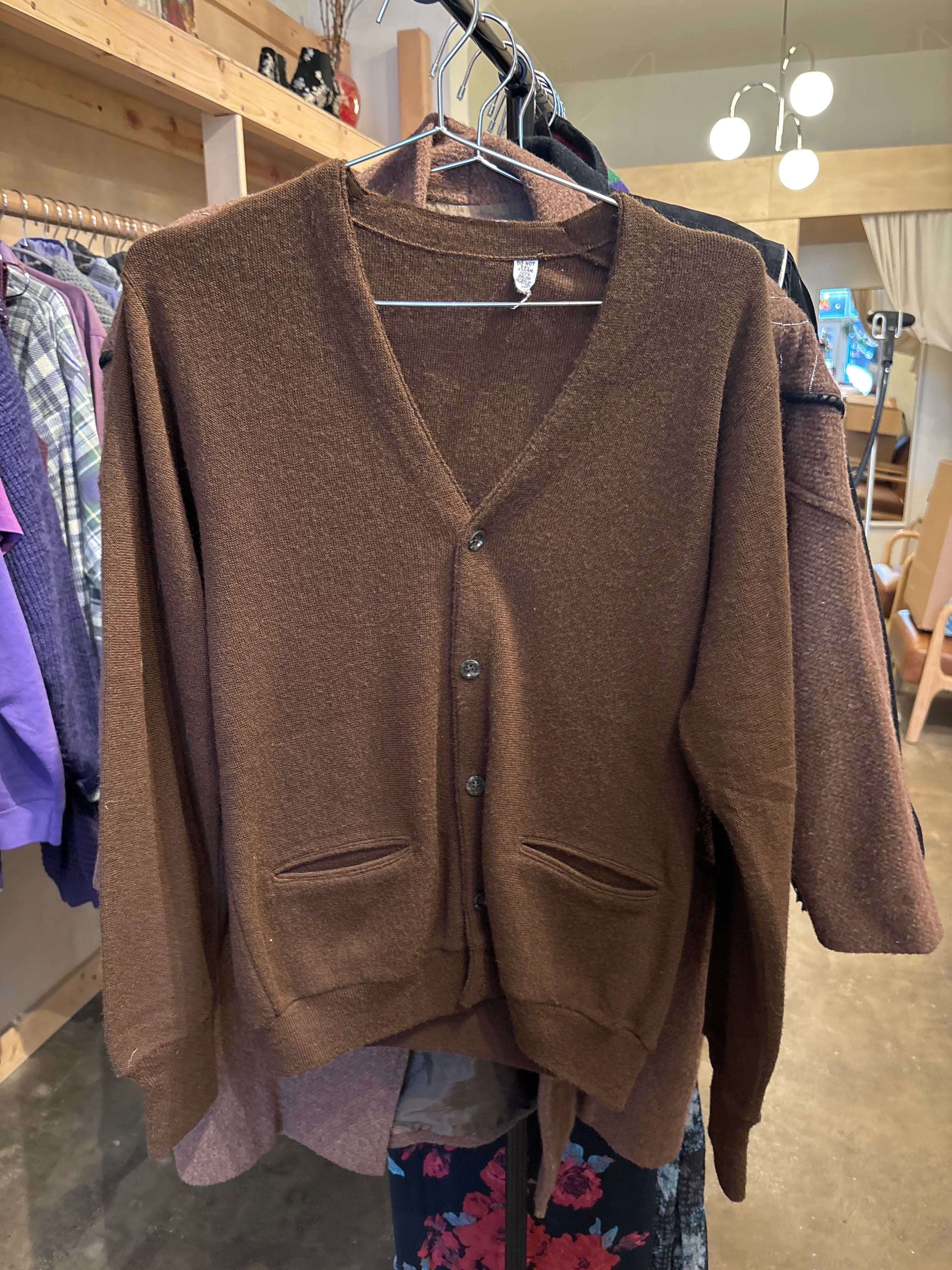 Venus Of The Desert Vtg brown pkt cardigan available in Joshua Tree at JT Trading Post
