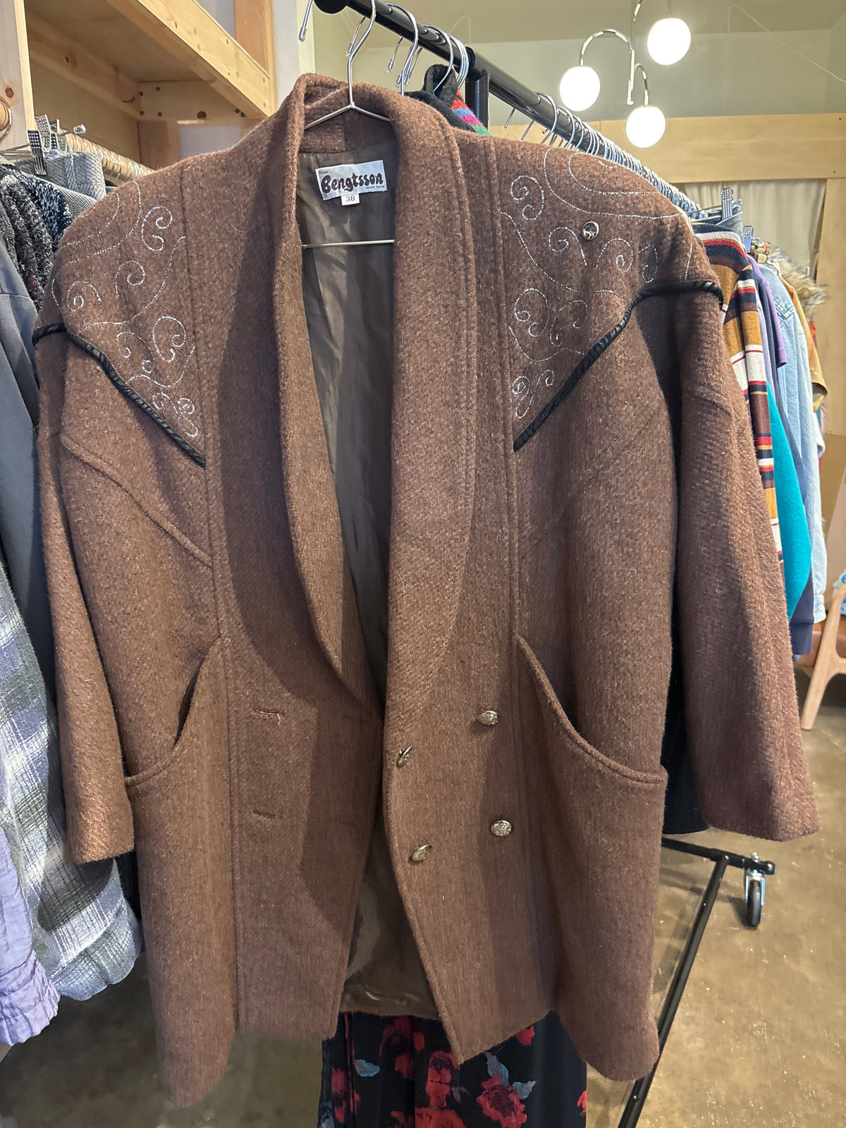 Venus Of The Desert Vtg brown western wool coat available in Joshua Tree at JT Trading Post