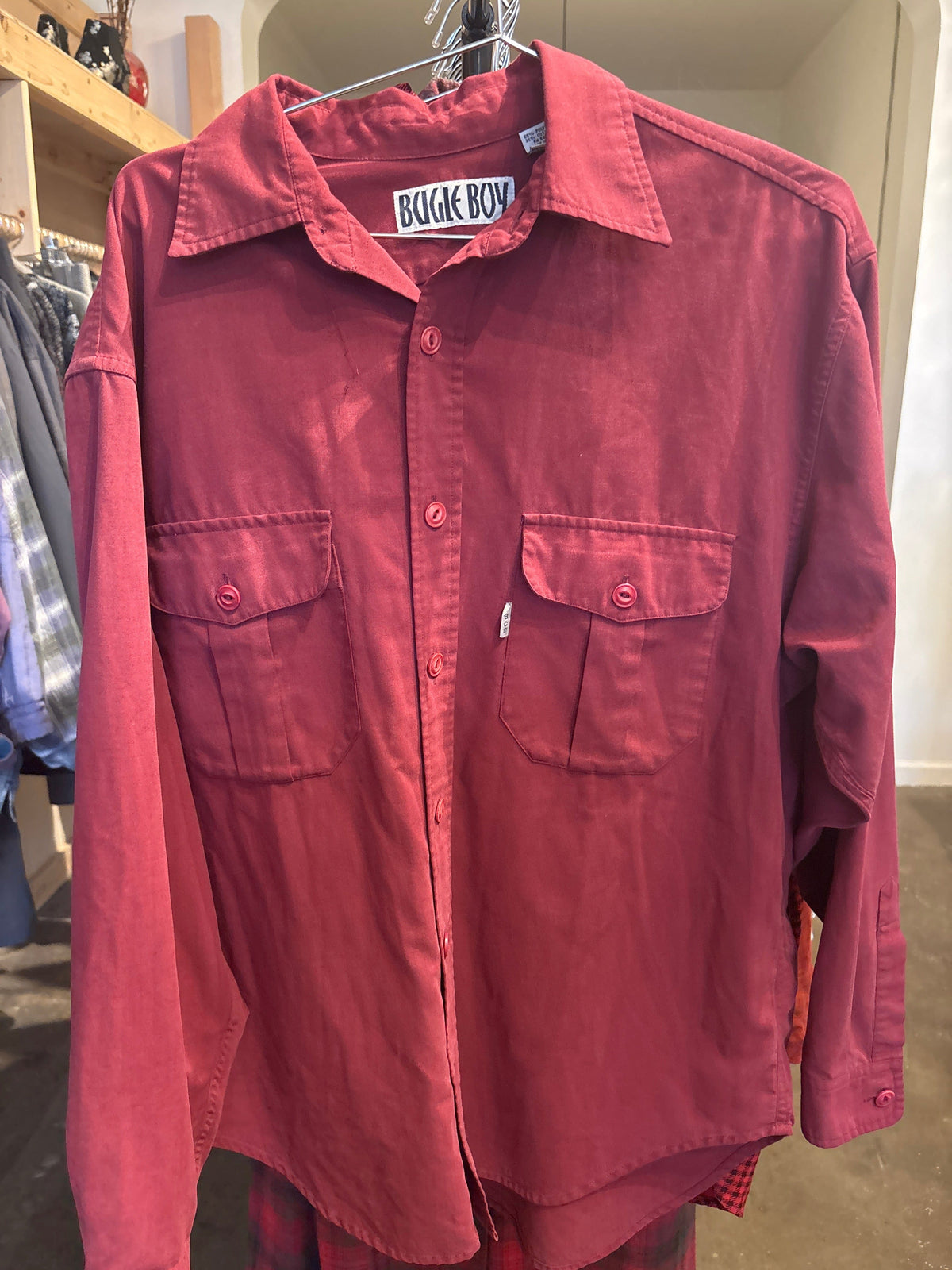 Venus Of The Desert Vtg Bugle Boy burg cargo shirt available in Joshua Tree at JT Trading Post