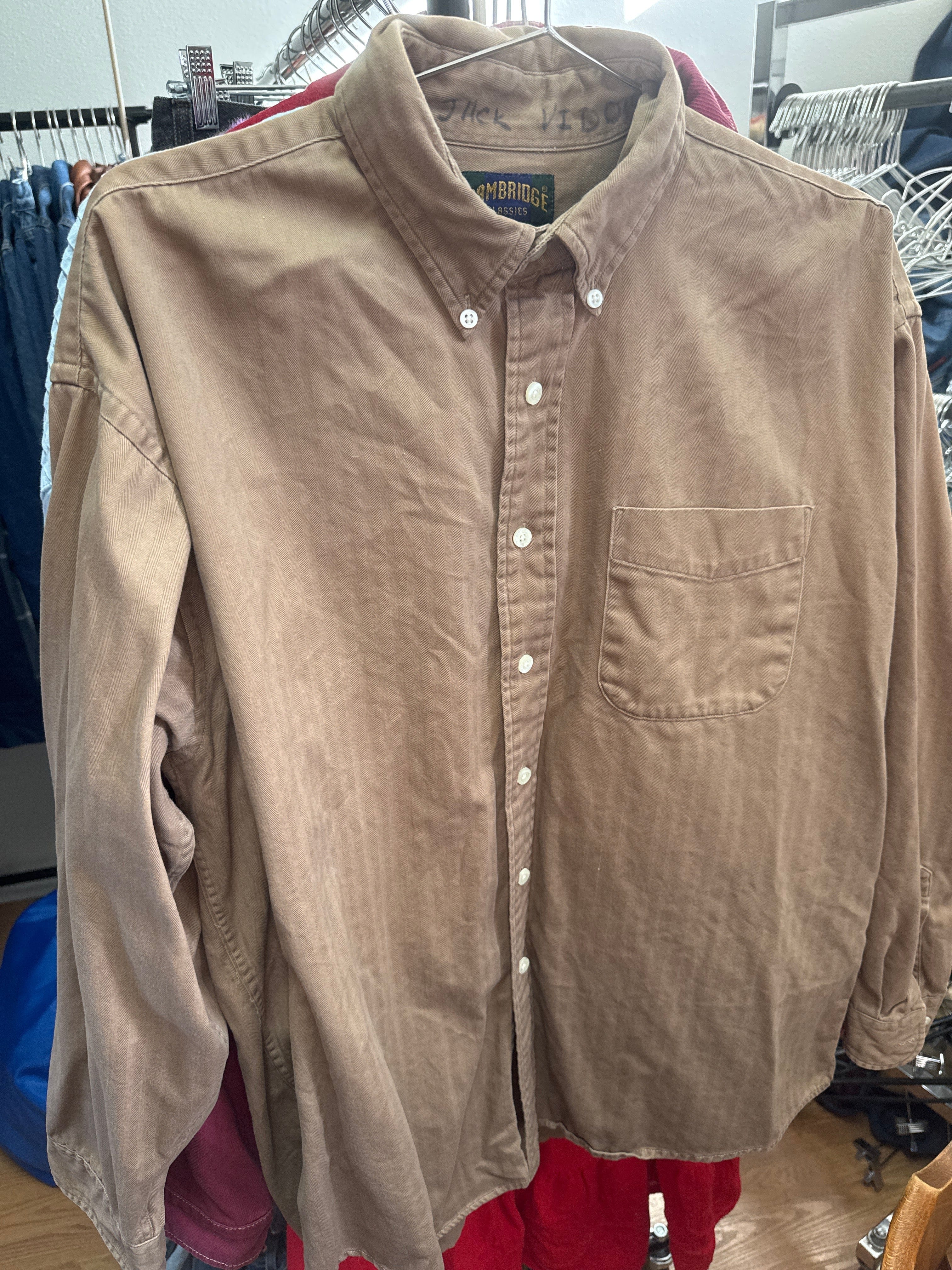 Venus Of The Desert VTG Cambridge Brown Button Down available in Joshua Tree at JT Trading Post