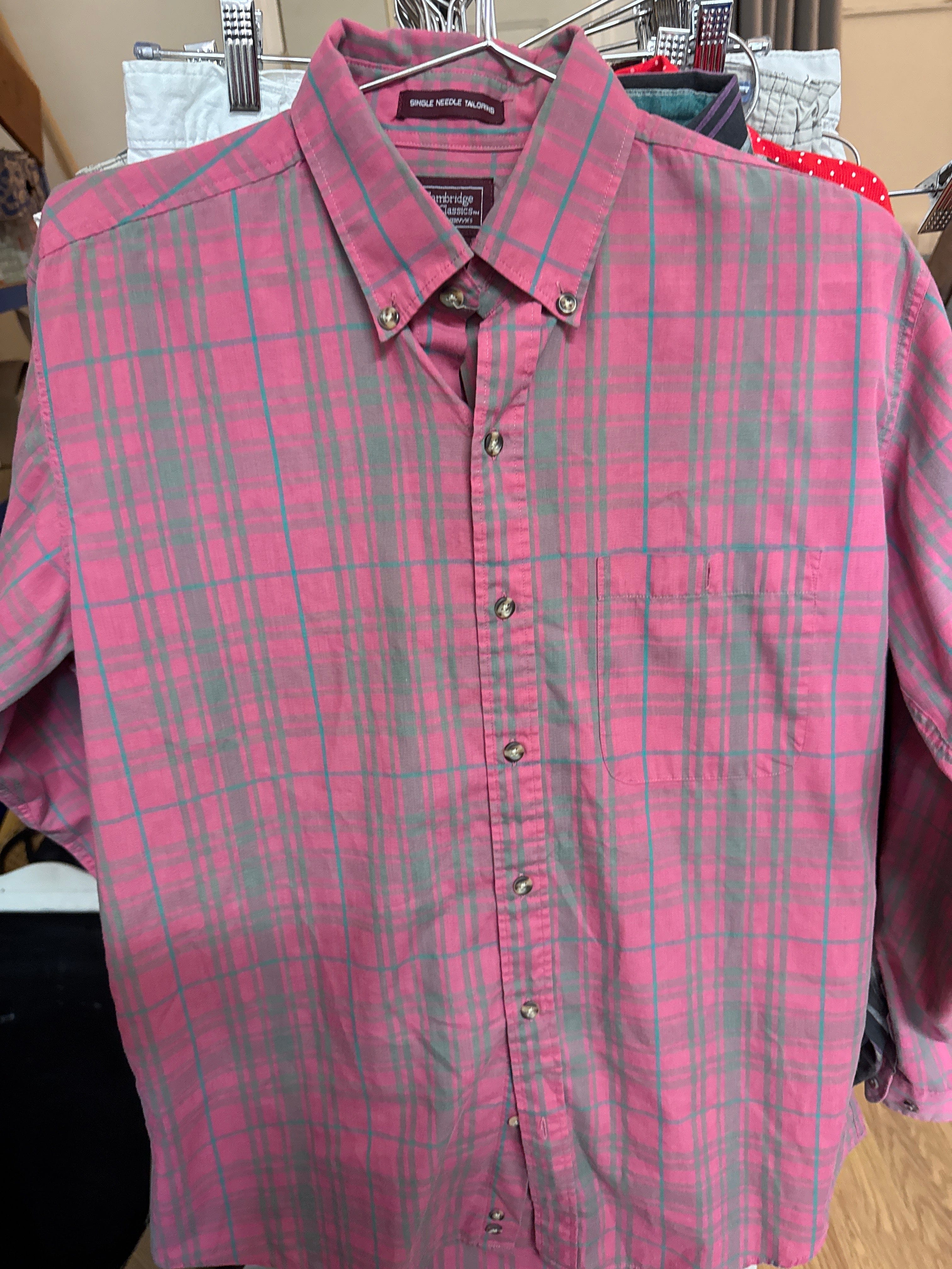 Venus Of The Desert VTG Cambridge Pinky Plaid Shirt available in Joshua Tree at JT Trading Post