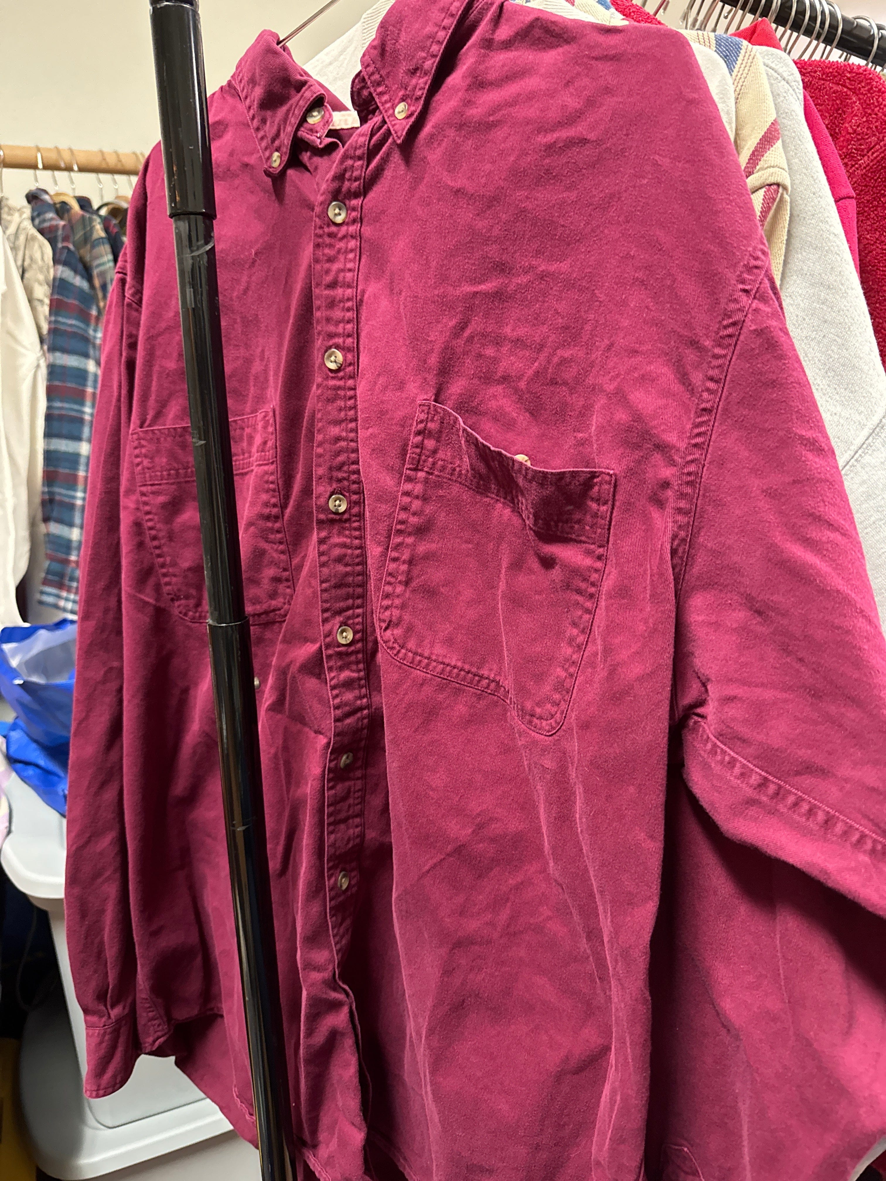 Venus Of The Desert VTG Cherokee Maroon Cotton LS available in Joshua Tree at JT Trading Post