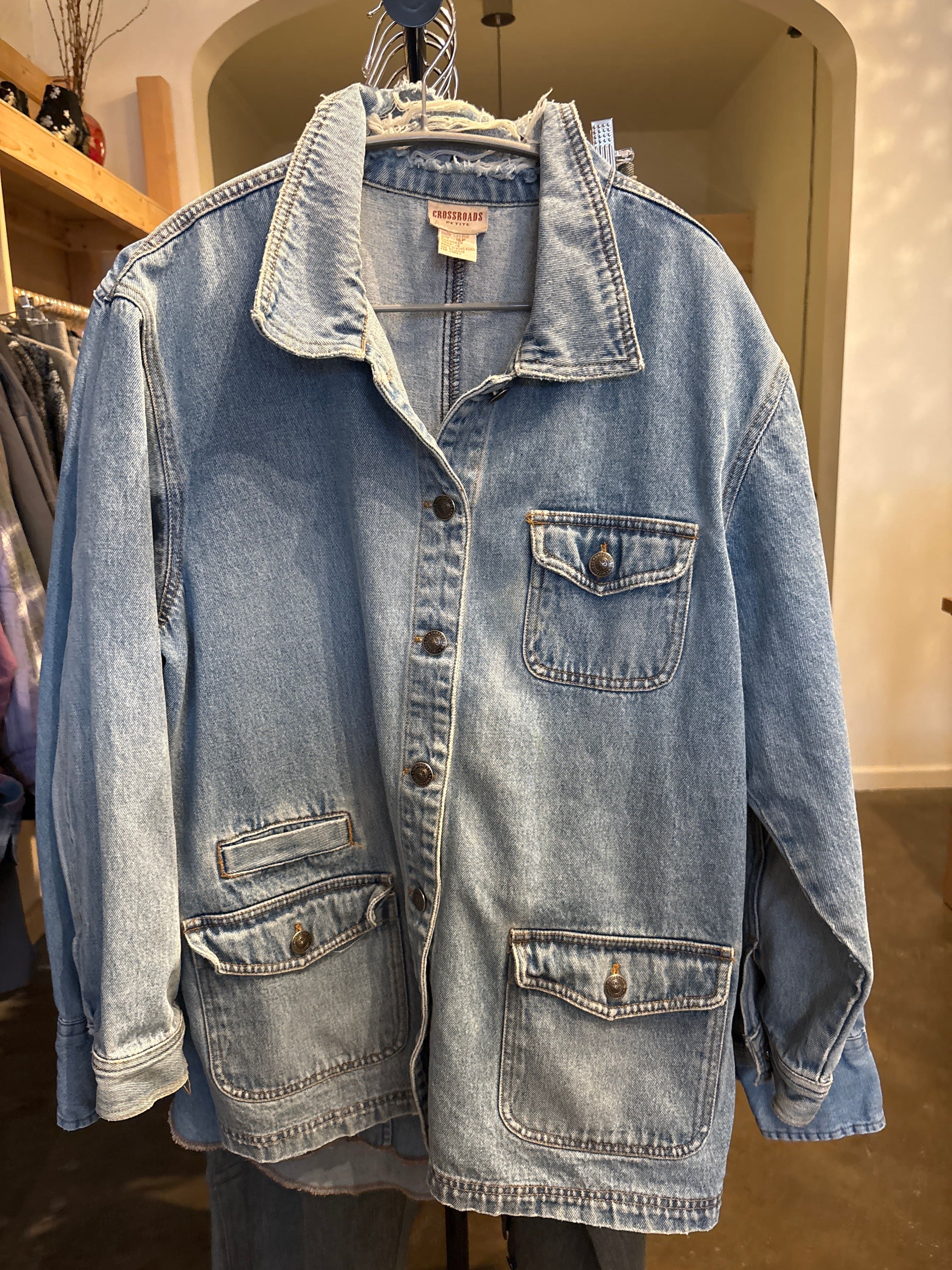 Venus Of The Desert Vtg Crossroads denim chore coat available in Joshua Tree at JT Trading Post