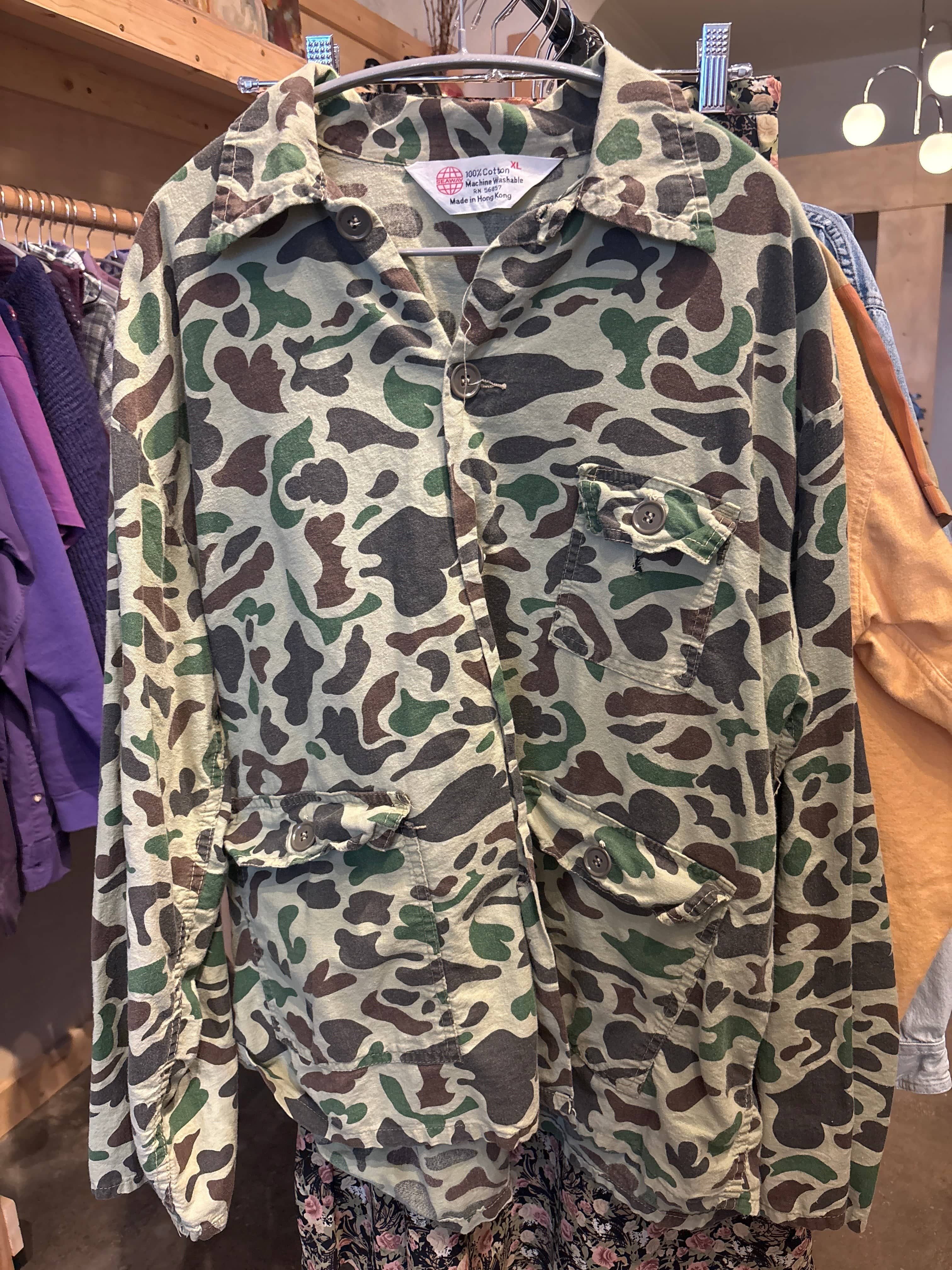 Venus Of The Desert Vtg duck camo overshirt available in Joshua Tree at JT Trading Post