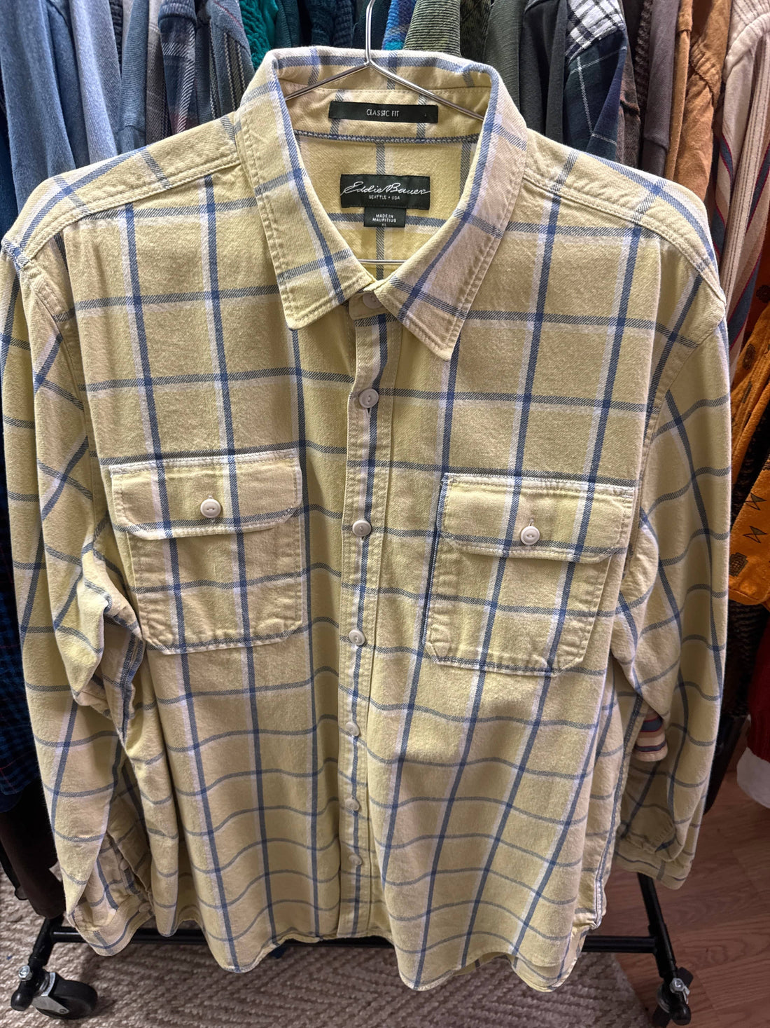 Venus Of The Desert VTG Eddie Butter Yellow Flannel available in Joshua Tree at JT Trading Post
