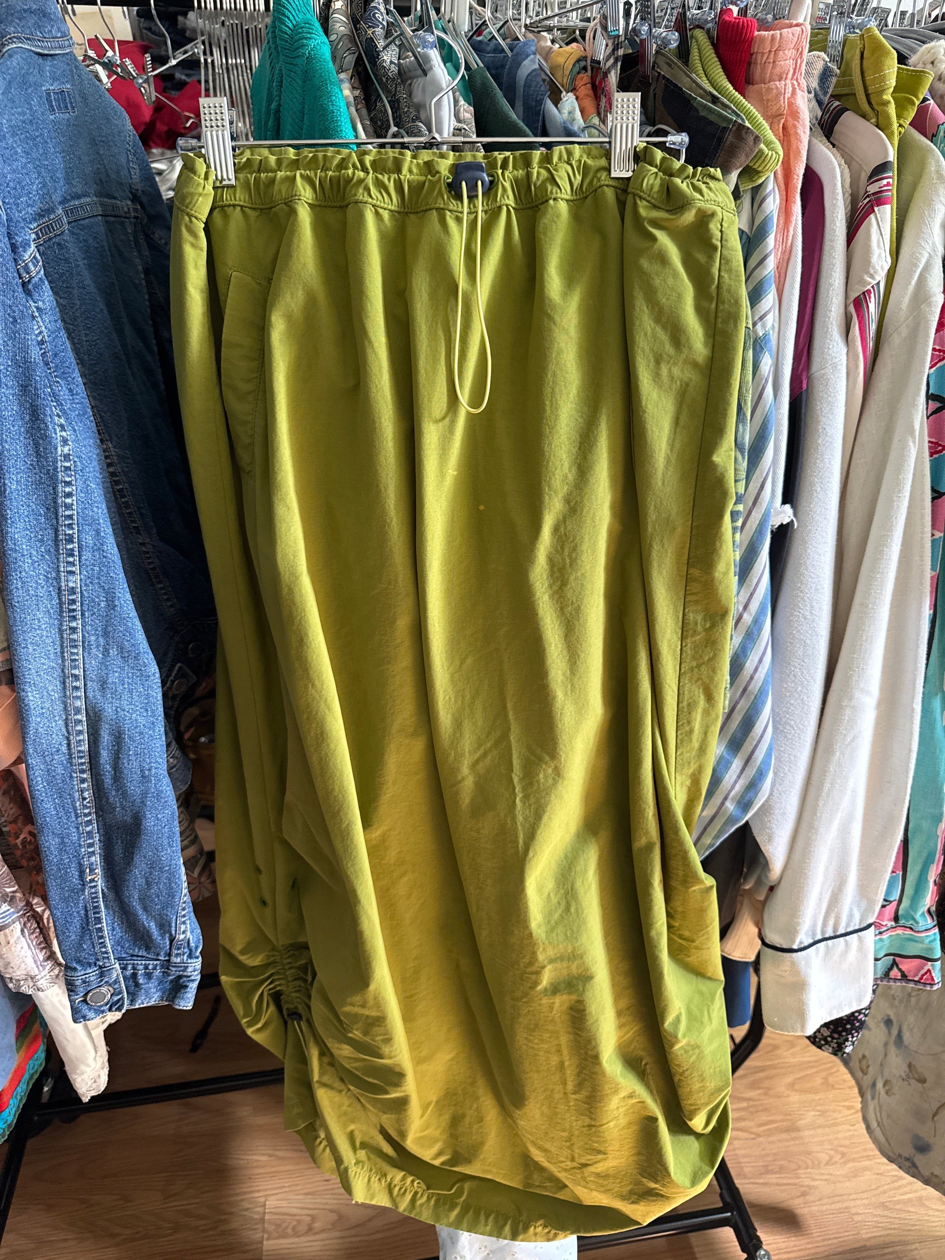 Venus Of The Desert VTG Express Bleach Grn Nylon Skirt available in Joshua Tree at JT Trading Post