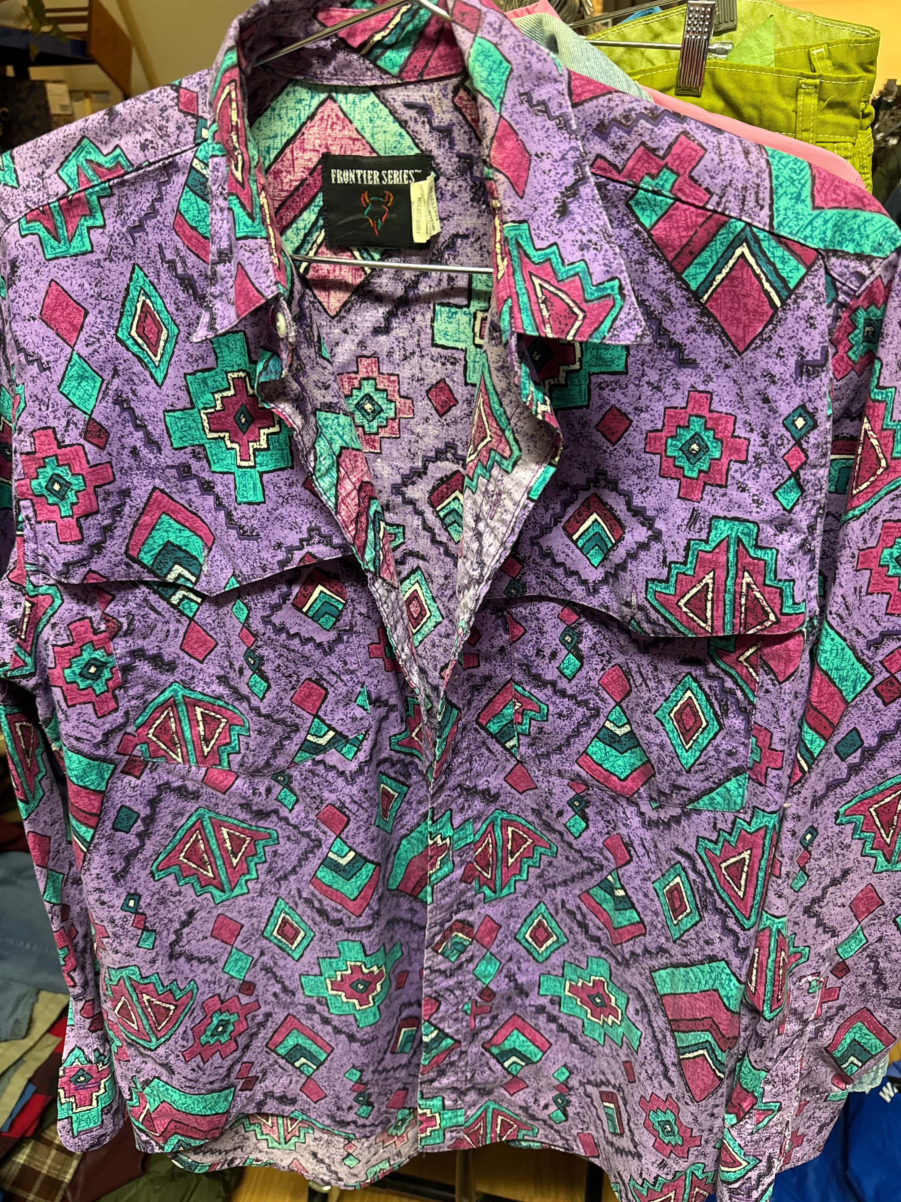 Venus Of The Desert VTG Frontier Purple SW Button Up available in Joshua Tree at JT Trading Post