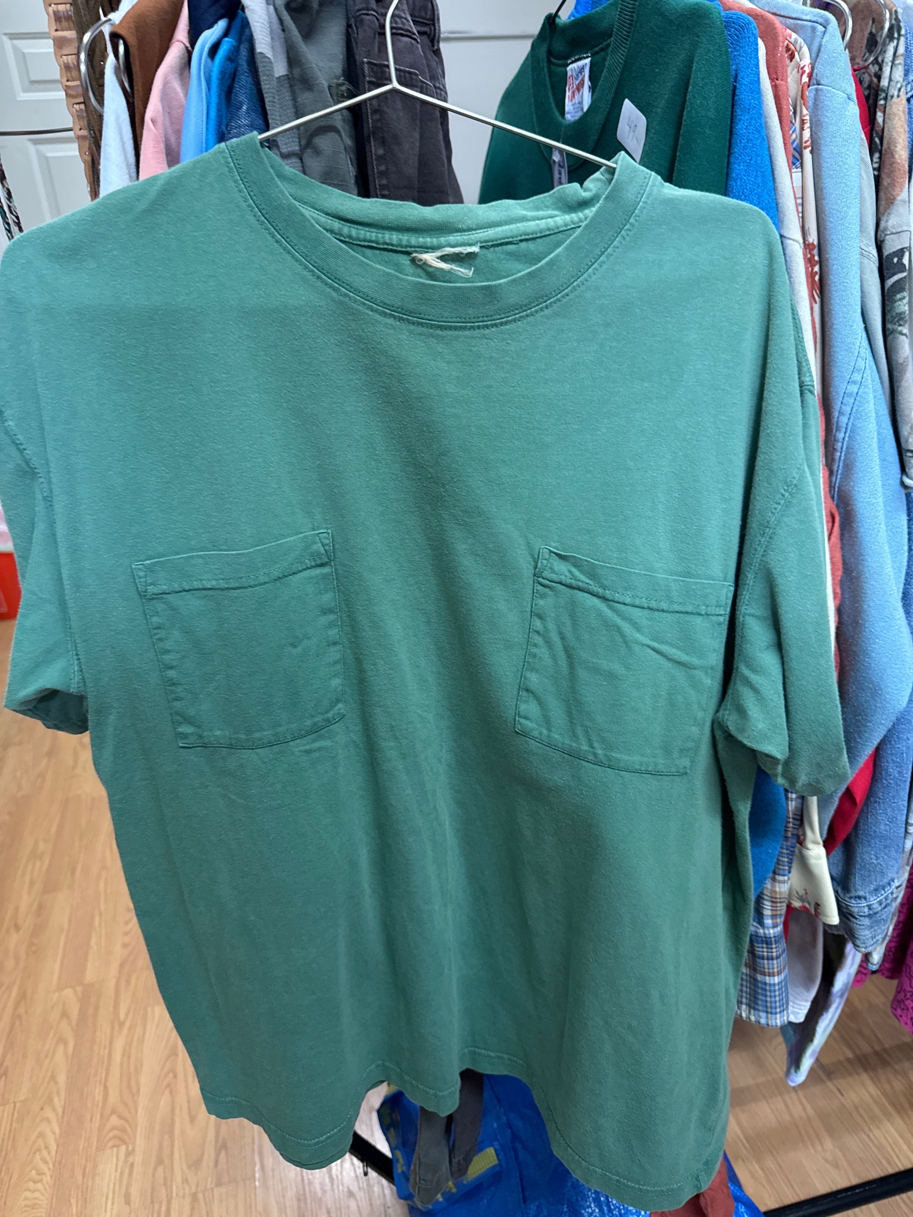 Venus Of The Desert Vtg Green Double Pkt Tee available in Joshua Tree at JT Trading Post