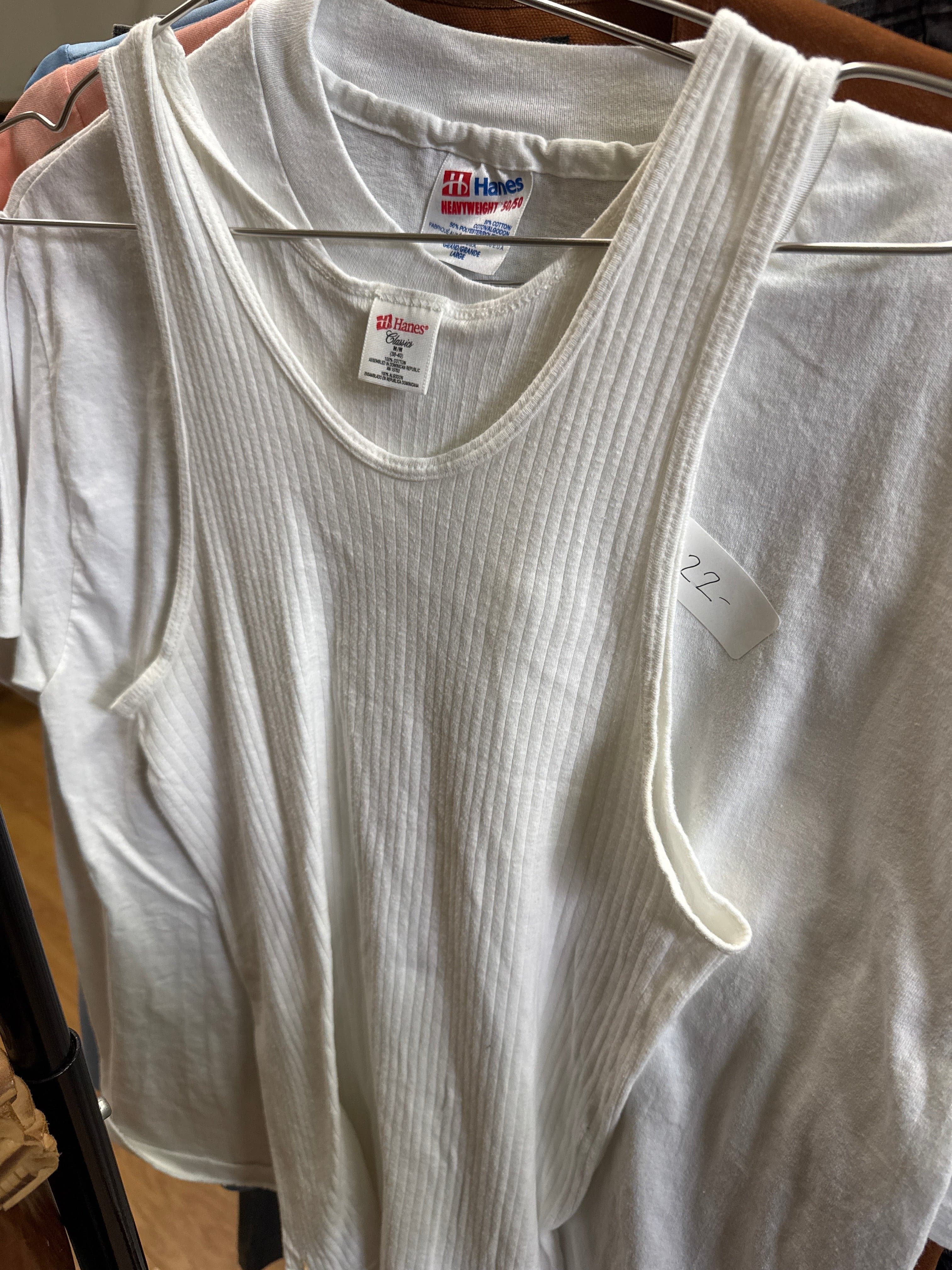 Venus Of The Desert Vtg Hanes White Cotton Tank available in Joshua Tree at JT Trading Post
