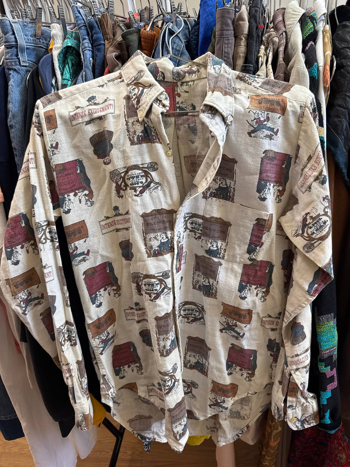 Venus Of The Desert Vtg Intense Excitement Button Down available in Joshua Tree at JT Trading Post