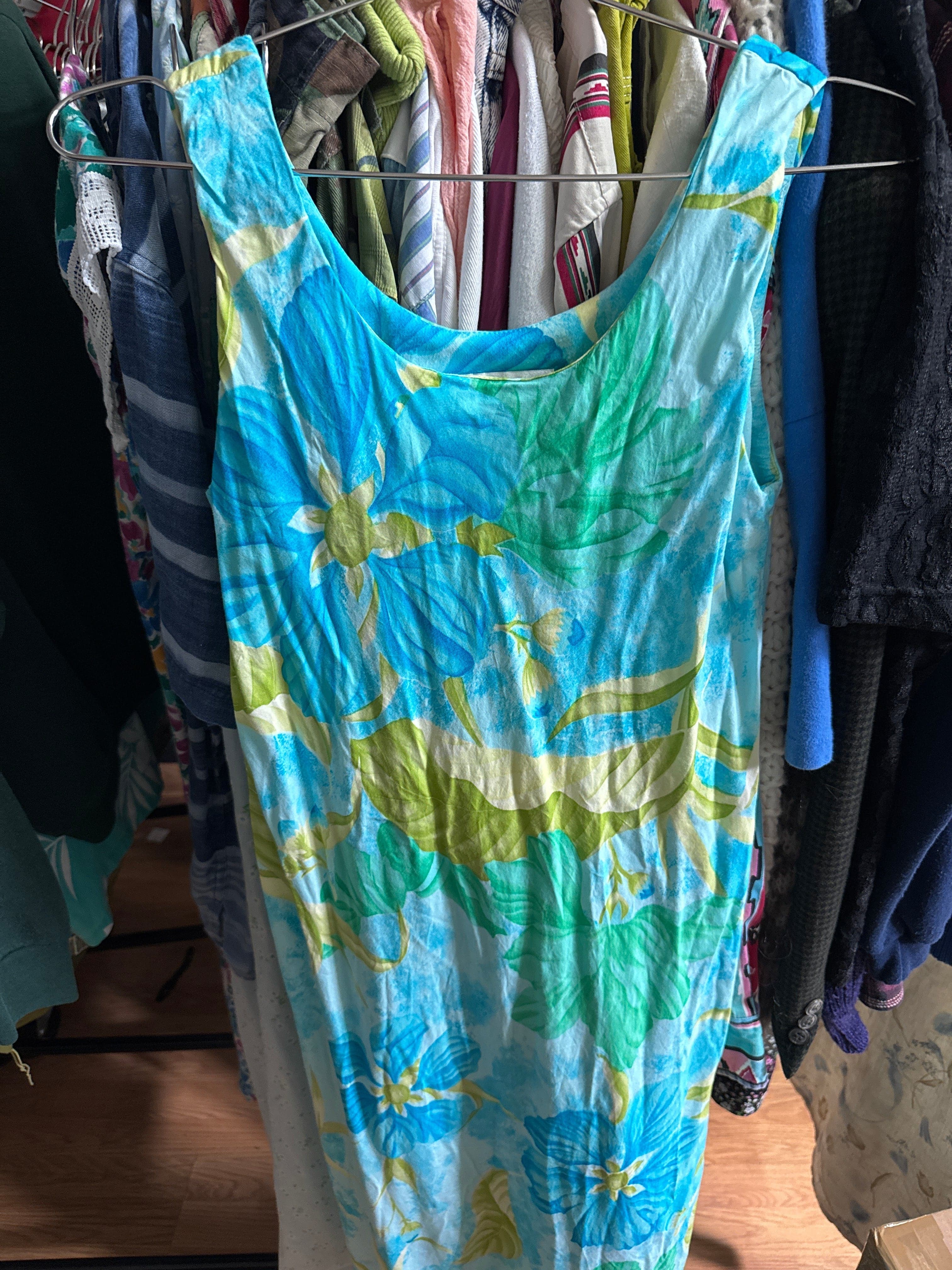 Venus Of The Desert VTG Jessica Blue Tropical Dress available in Joshua Tree at JT Trading Post