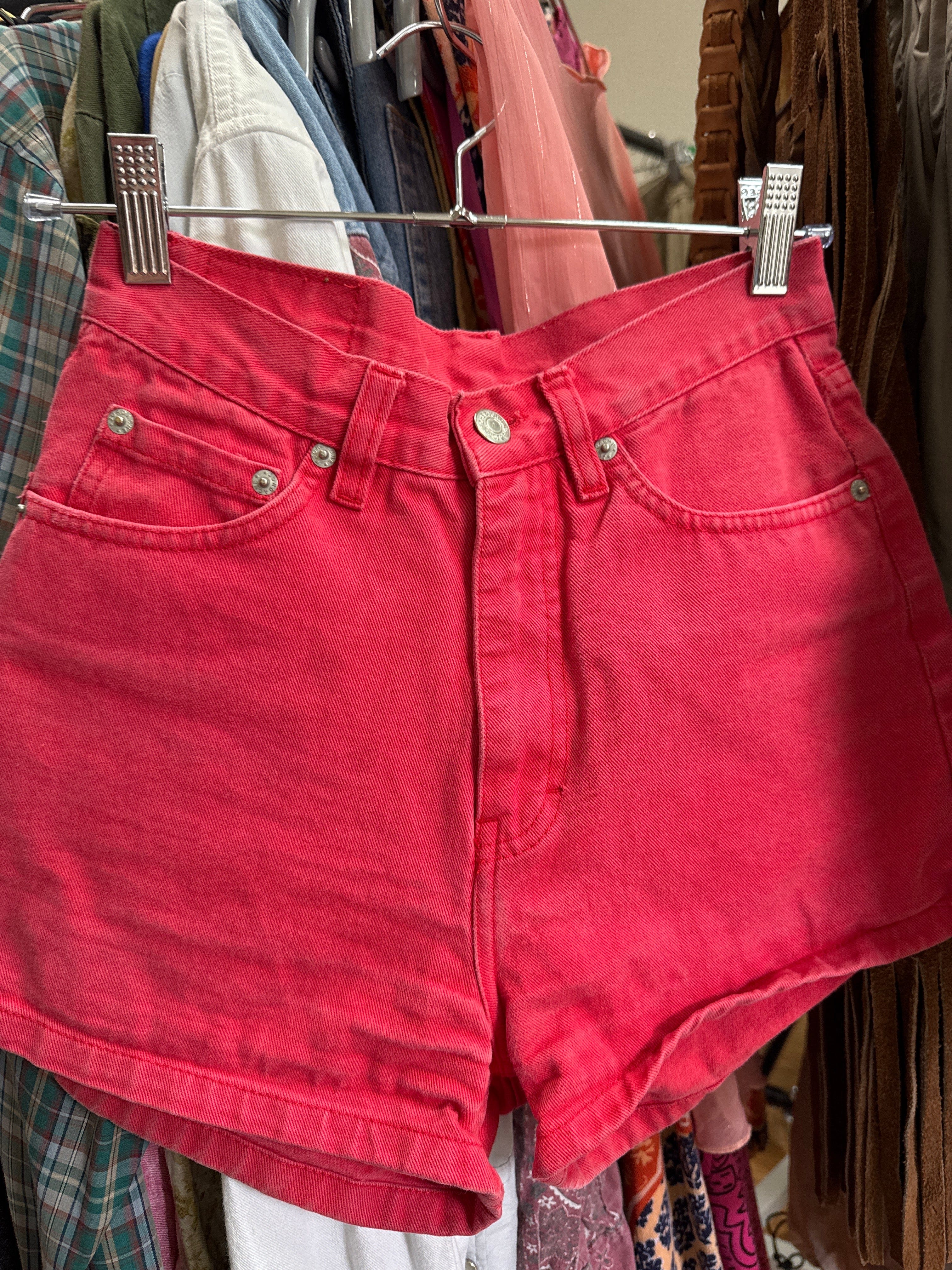 Venus Of The Desert Vtg Jordache Red Denim Shorts available in Joshua Tree at JT Trading Post