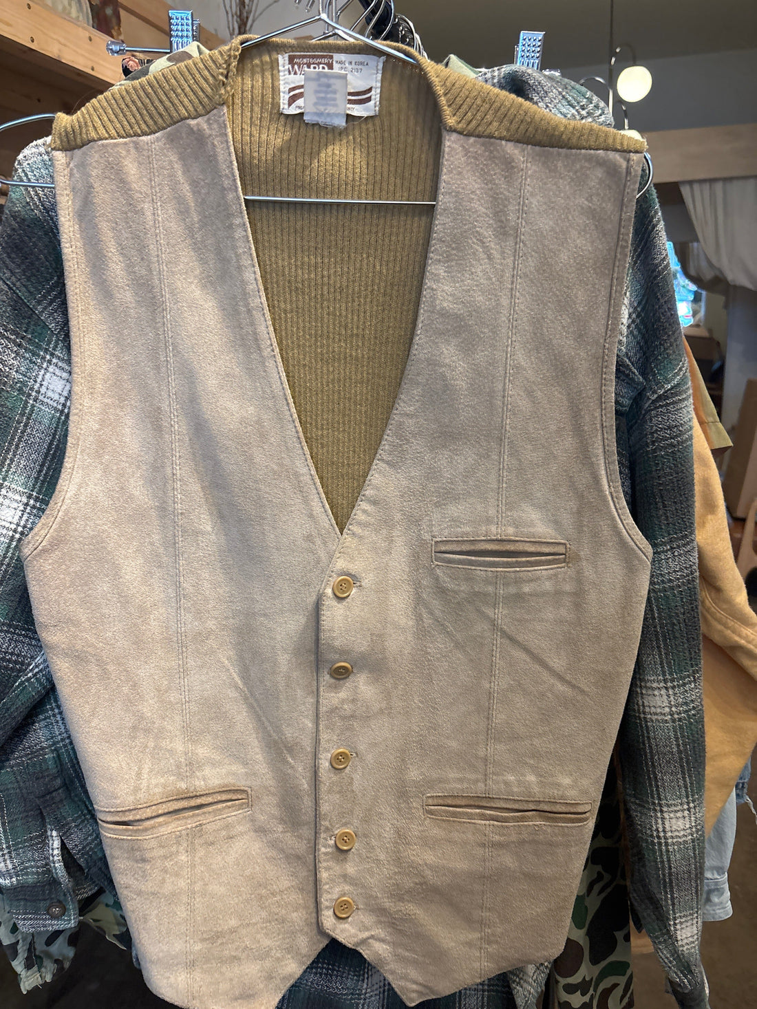 Venus Of The Desert Vtg Montgomery Ward suede vest available in Joshua Tree at JT Trading Post
