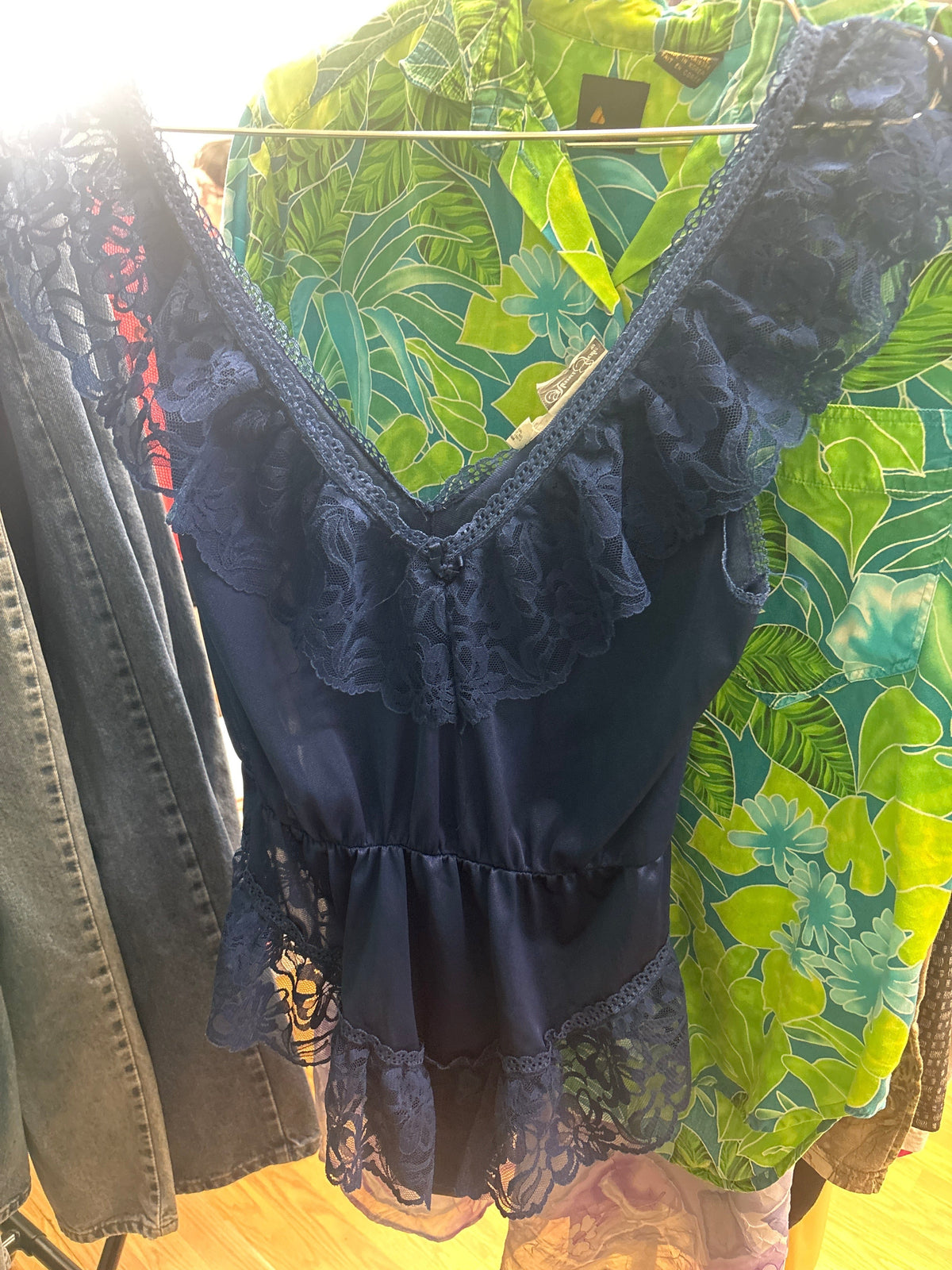 Venus Of The Desert Vtg navy lace teddy available in Joshua Tree at JT Trading Post