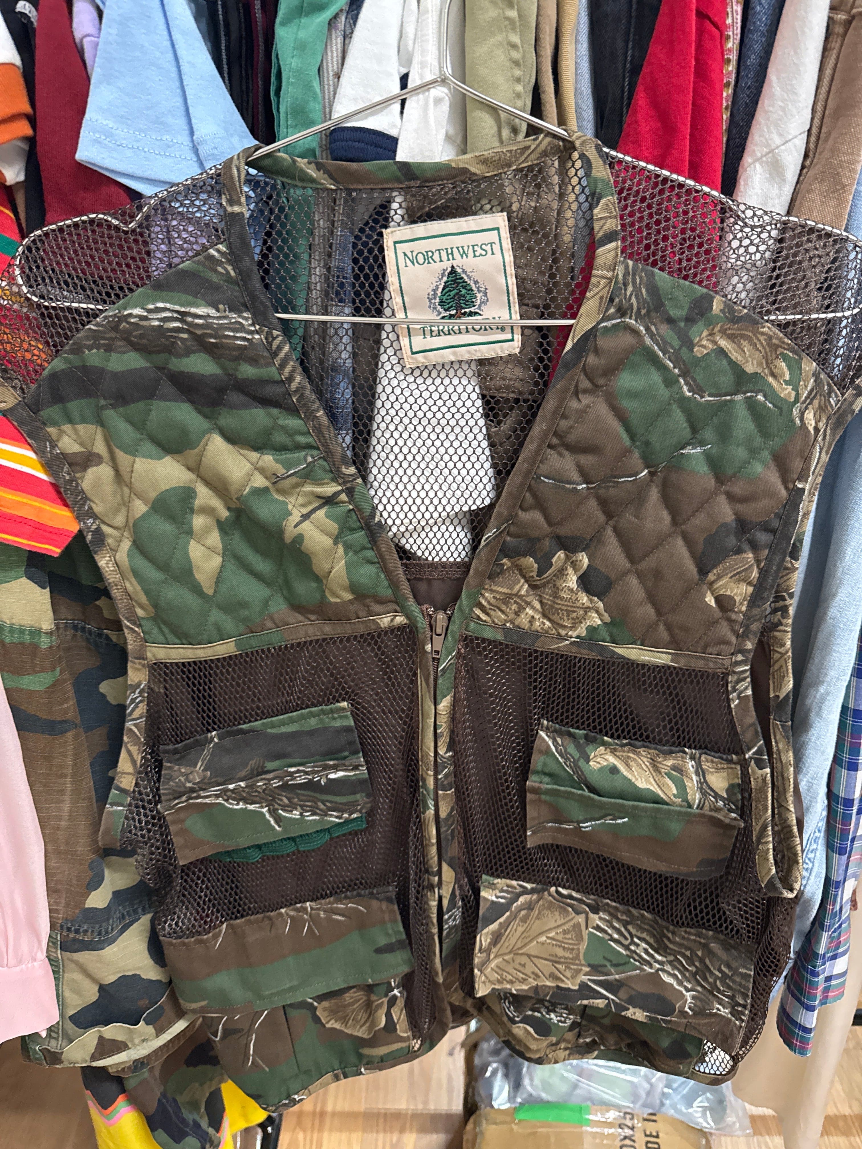 Venus Of The Desert Vtg NW Territory Mesh Camo Vest available in Joshua Tree at JT Trading Post