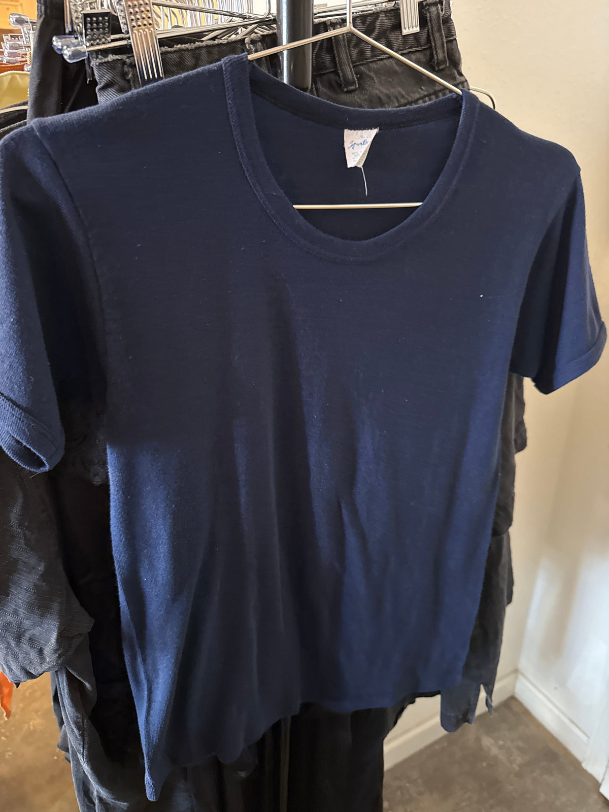 VTG OD Navy Baby Tee