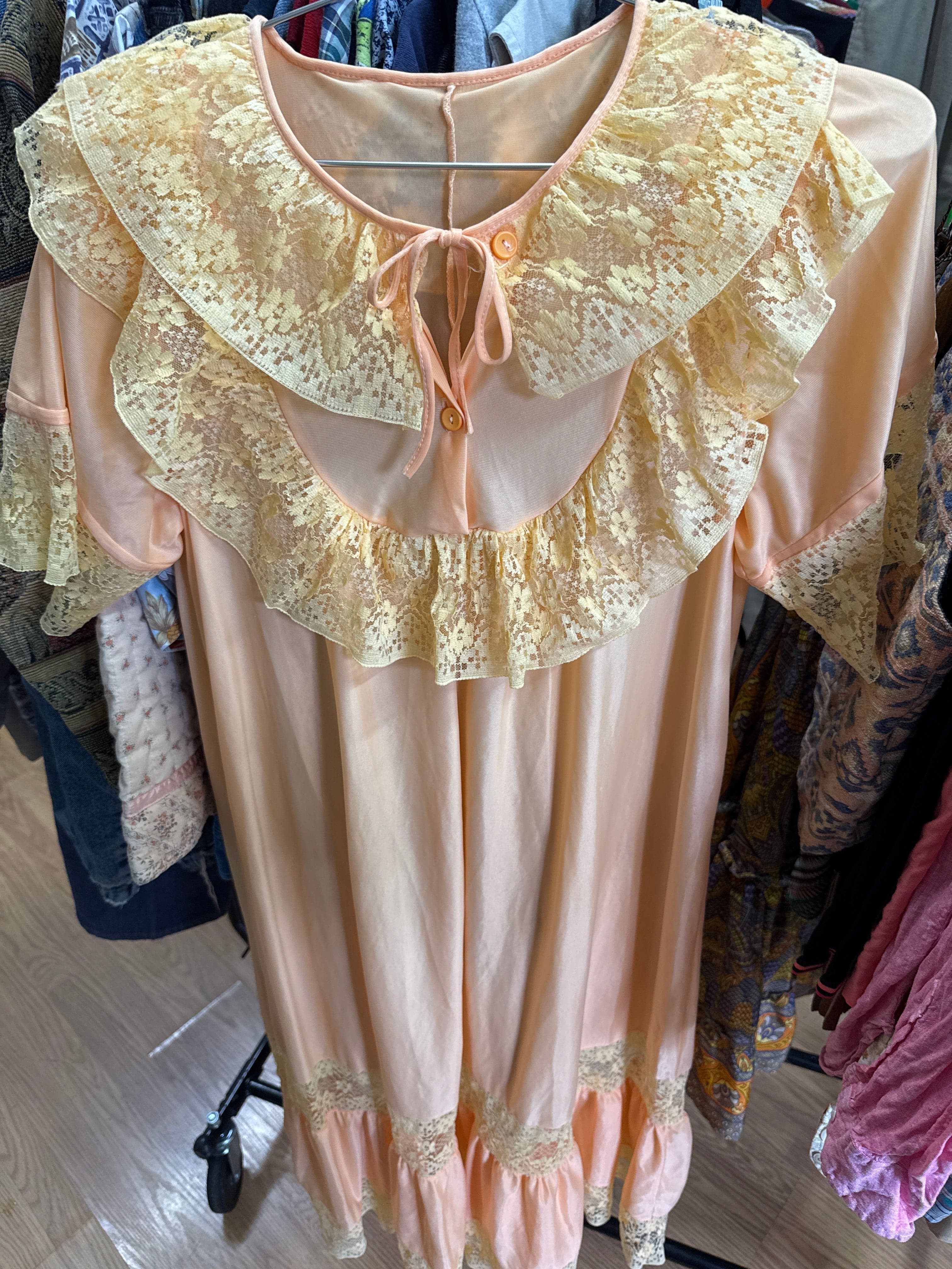 Venus Of The Desert Vtg Orange Lacy Nightie available in Joshua Tree at JT Trading Post