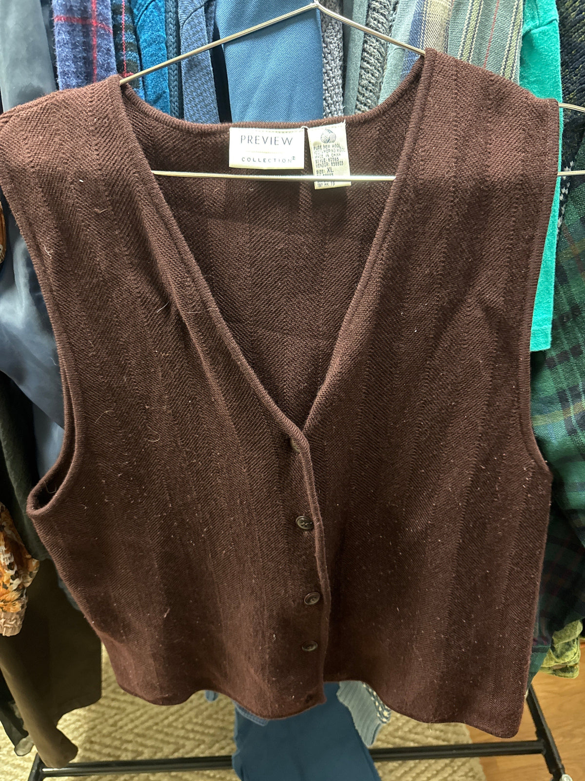 Venus Of The Desert VTG Preview Brown Wool Vest available in Joshua Tree at JT Trading Post