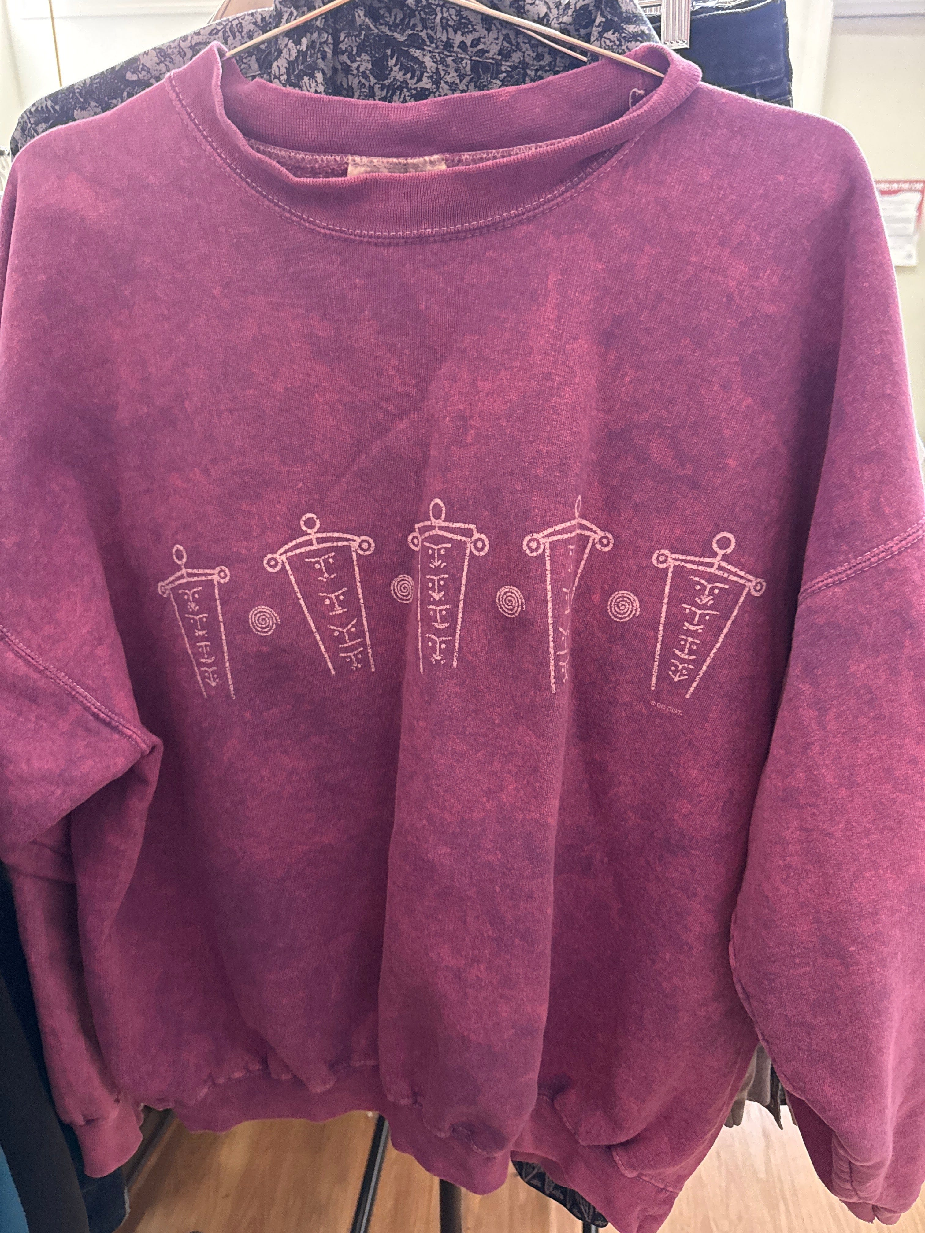 Venus Of The Desert VTG Purple Hanes Stone Aged Crew available in Joshua Tree at JT Trading Post