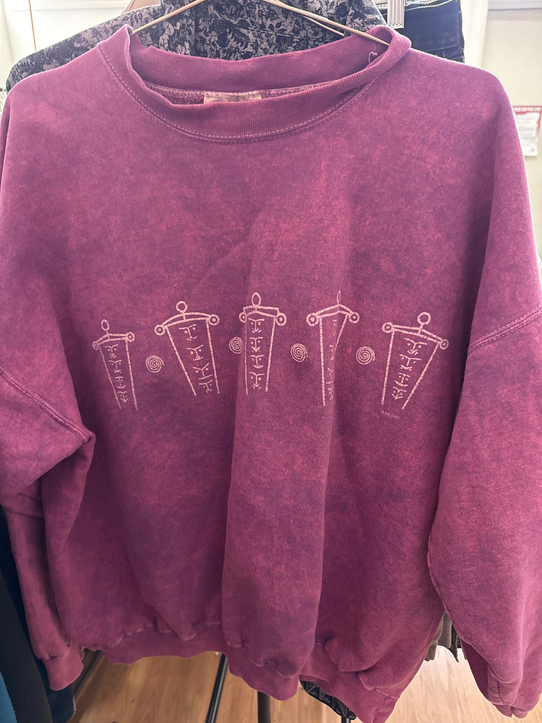 Venus Of The Desert VTG Purple Hanes Stone Aged Crew available in Joshua Tree at JT Trading Post