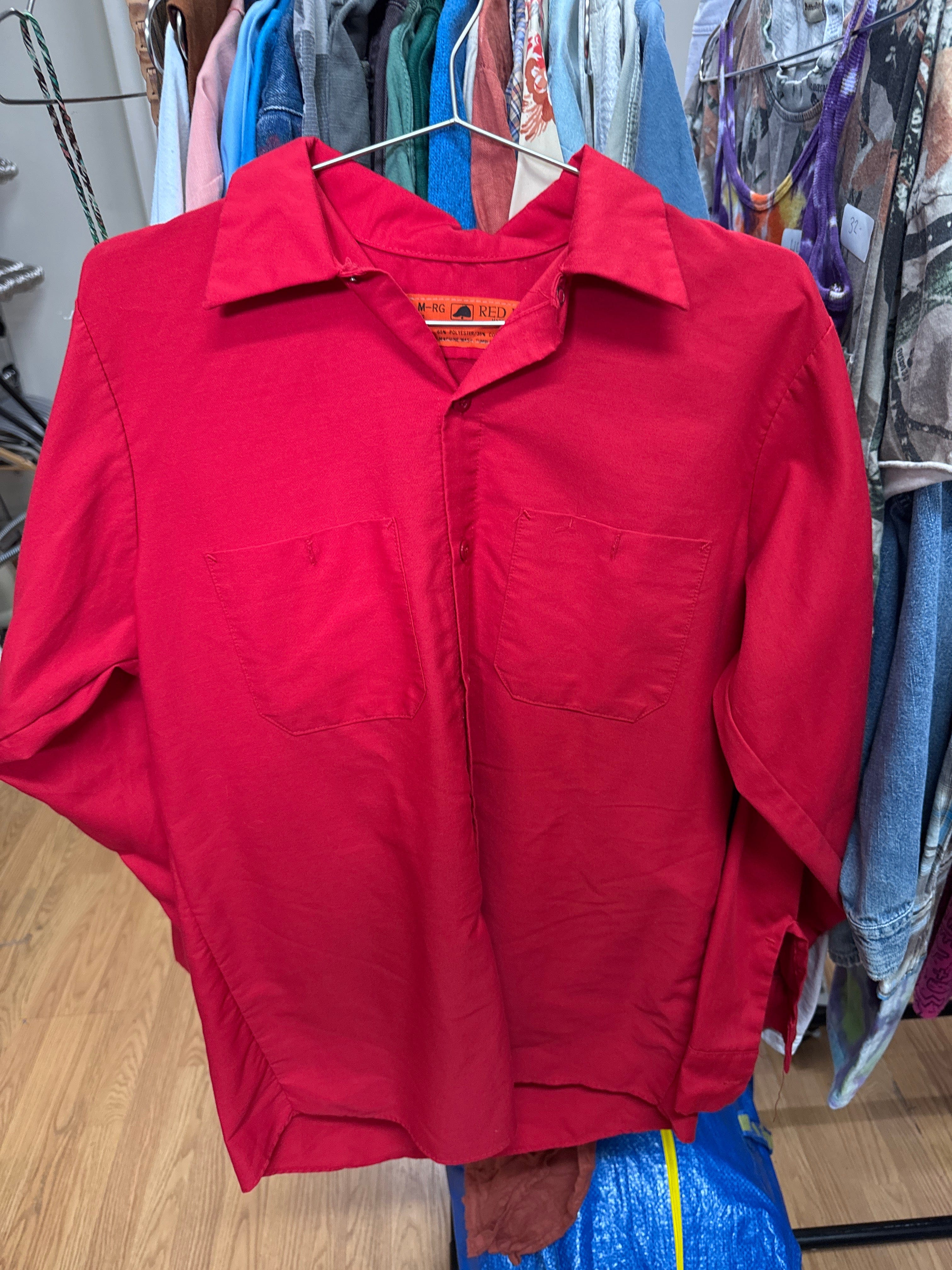 Venus Of The Desert Vtg Red Kap Red Button Up available in Joshua Tree at JT Trading Post