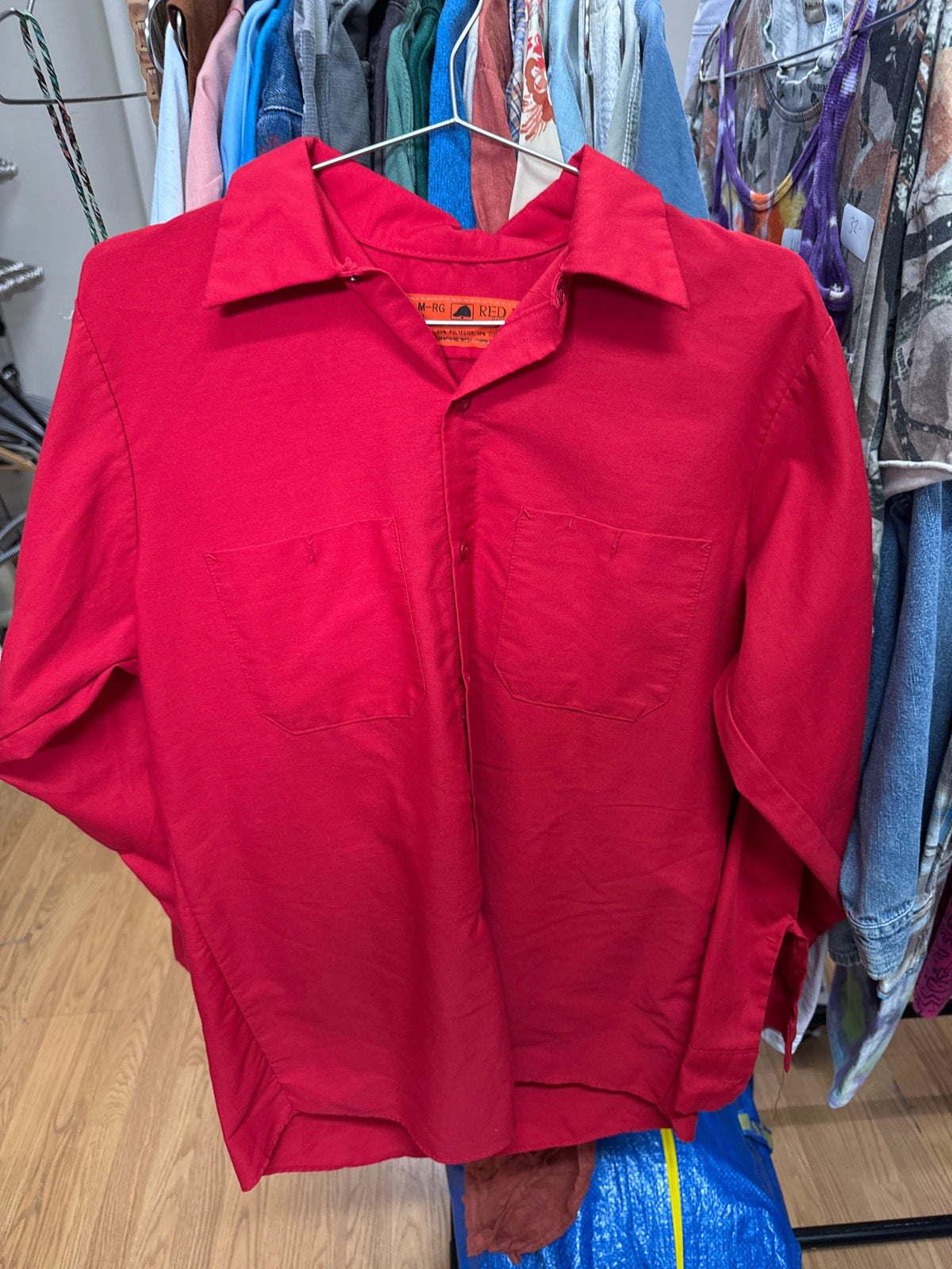 Venus Of The Desert Vtg Red Kap Red Button Up available in Joshua Tree at JT Trading Post