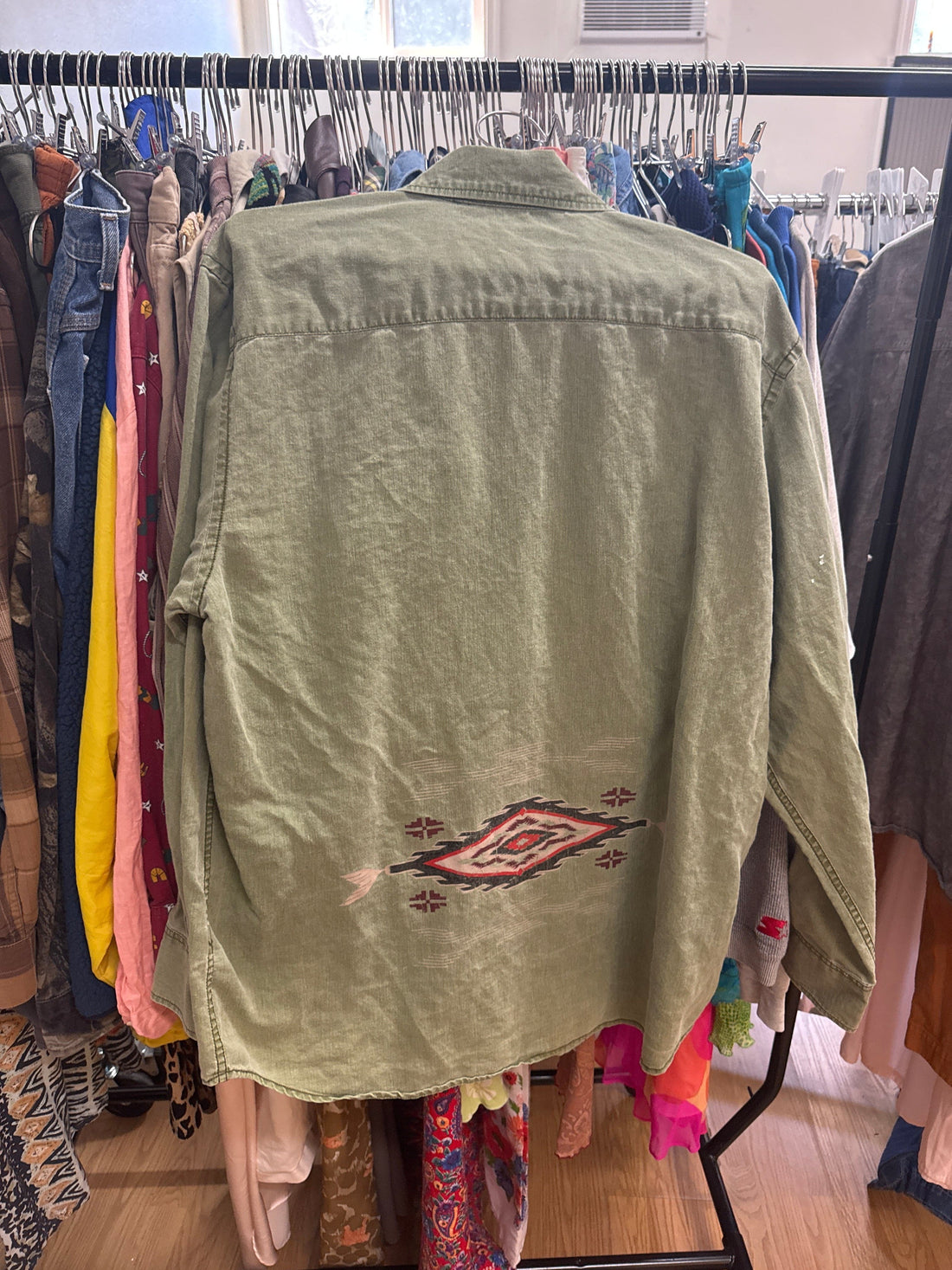 Venus Of The Desert Vtg Southwestern Grn Button Up available in Joshua Tree at JT Trading Post