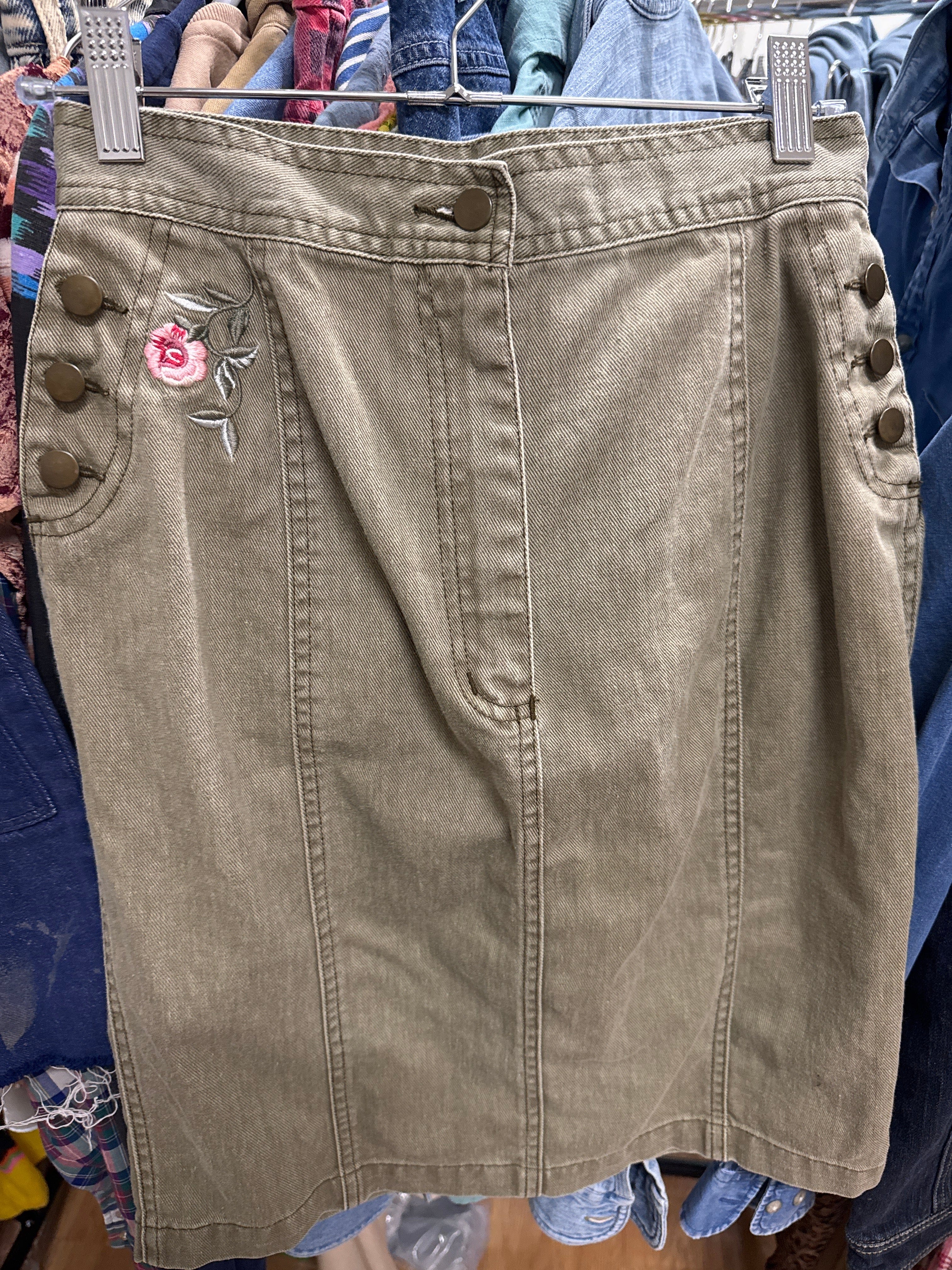 Venus Of The Desert Vtg Together Grn Embroidered Skirt available in Joshua Tree at JT Trading Post