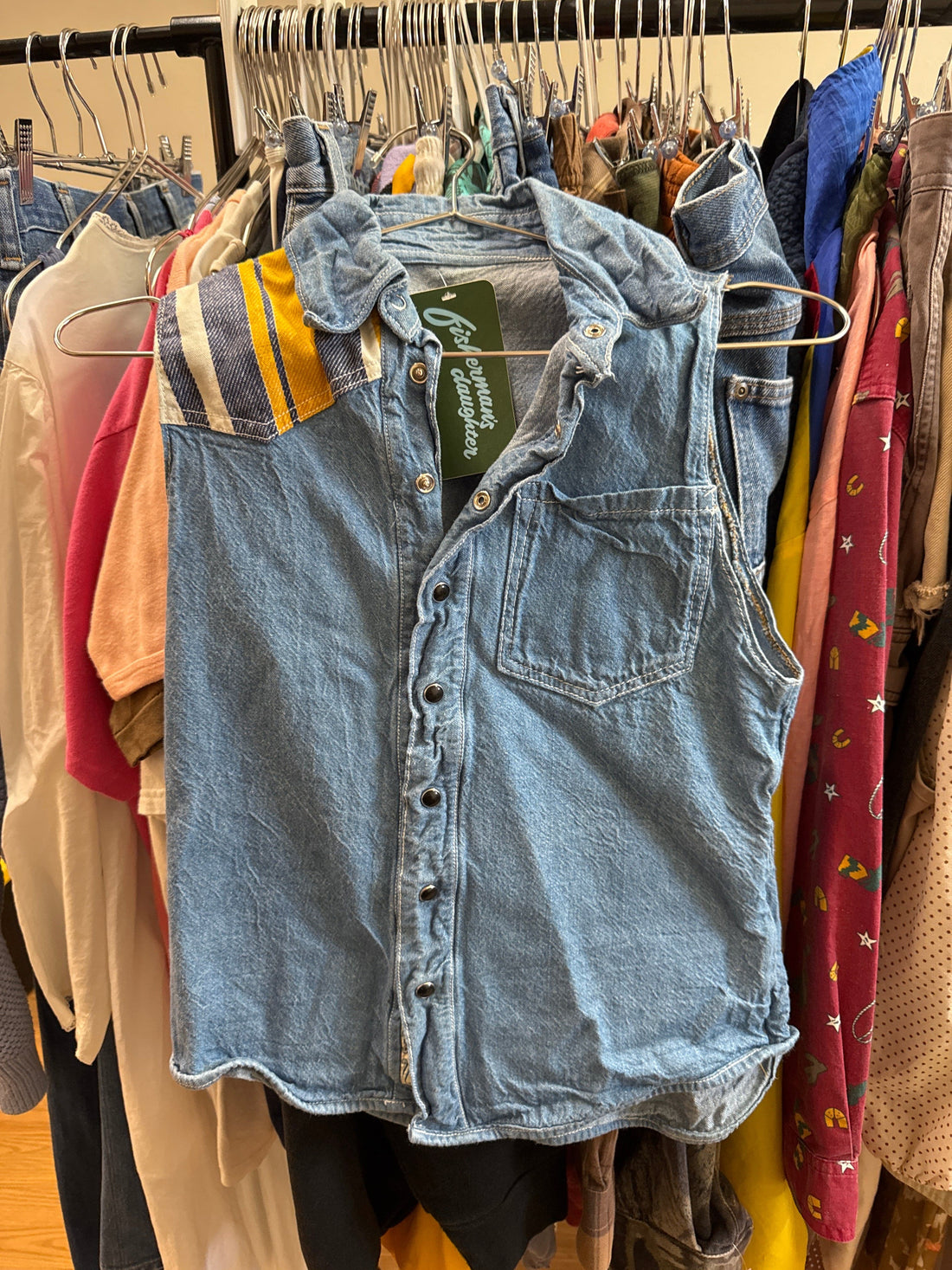 Venus Of The Desert Vtg Twin Denim Patch Tank available in Joshua Tree at JT Trading Post