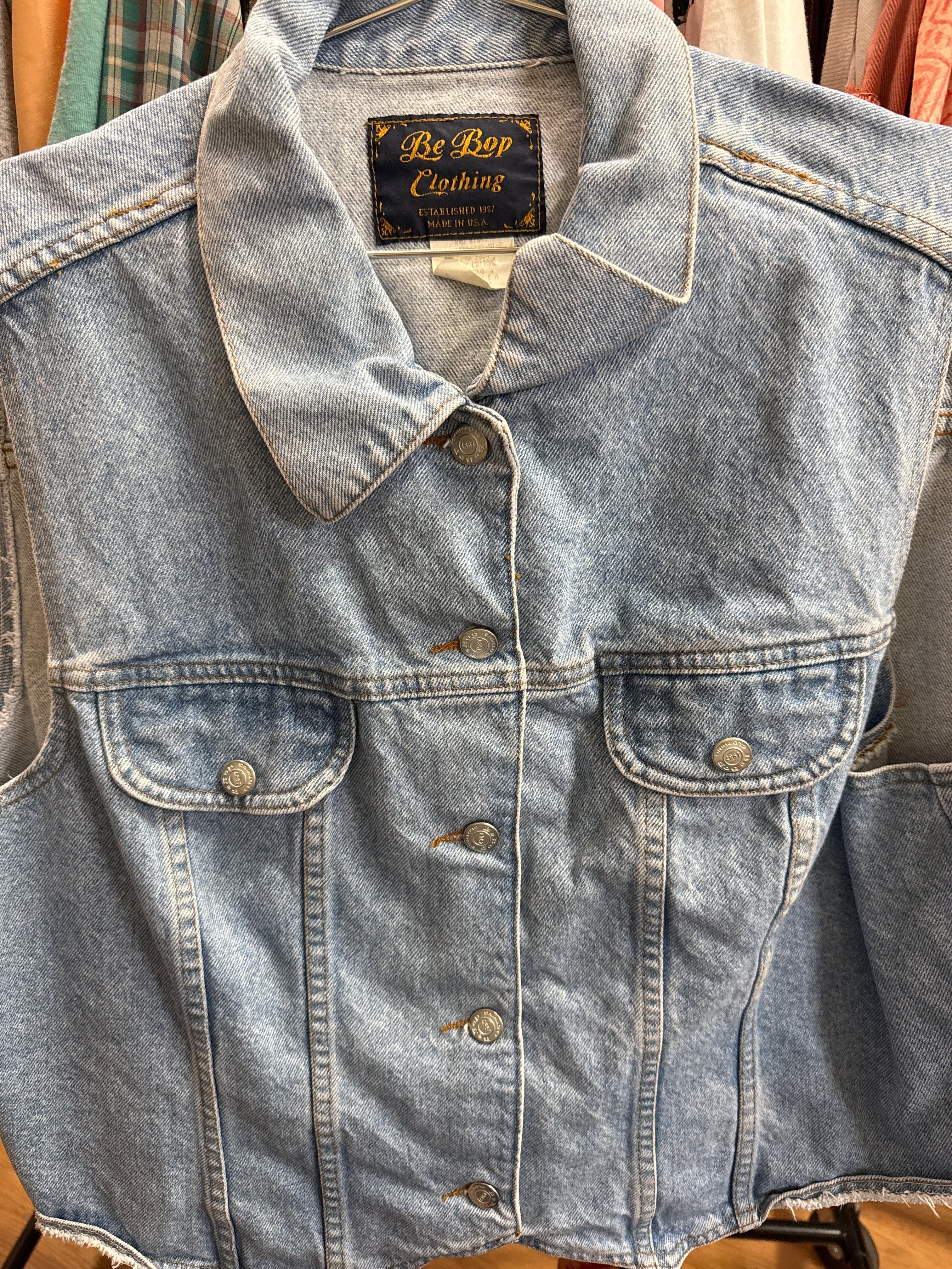 Venus Of The Desert Vtg USA Be Bop Denim Vest available in Joshua Tree at JT Trading Post