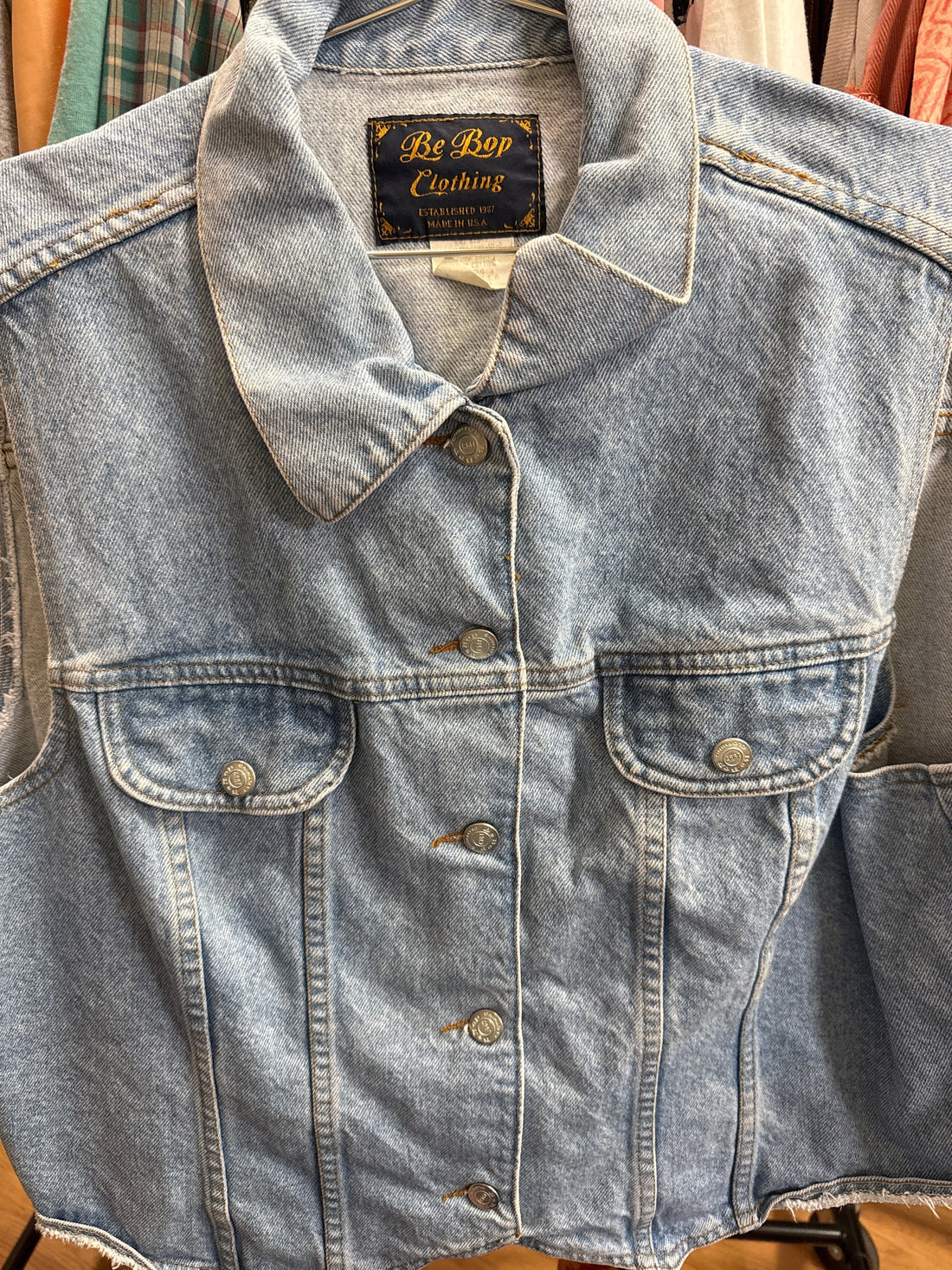 Venus Of The Desert Vtg USA Be Bop Denim Vest available in Joshua Tree at JT Trading Post