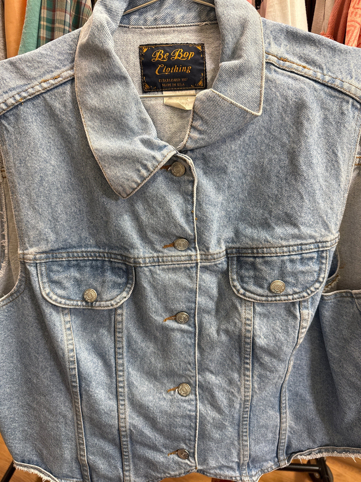 Venus Of The Desert Vtg USA Be Bop Denim Vest available in Joshua Tree at JT Trading Post