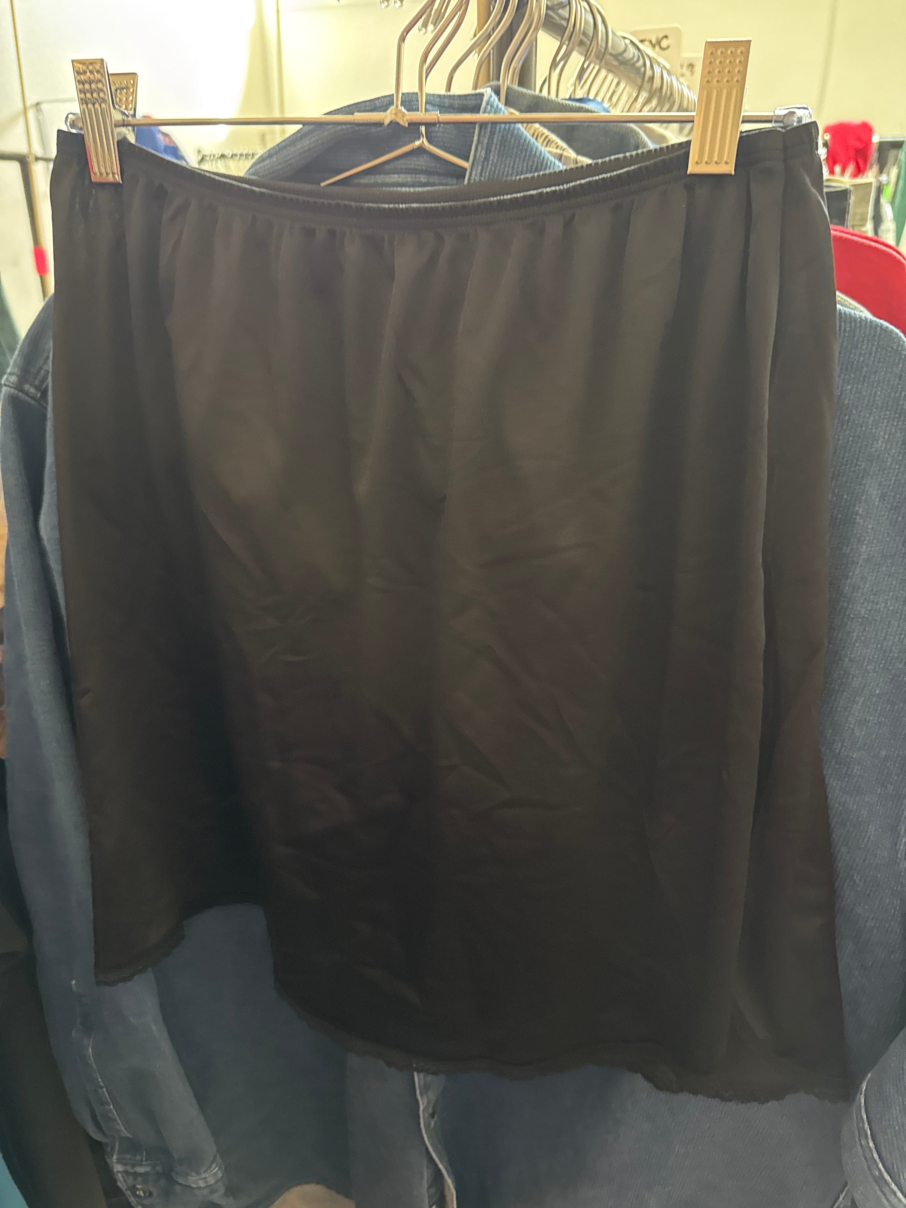 Venus Of The Desert VTG USA Blk Mini Slip Skirt available in Joshua Tree at JT Trading Post