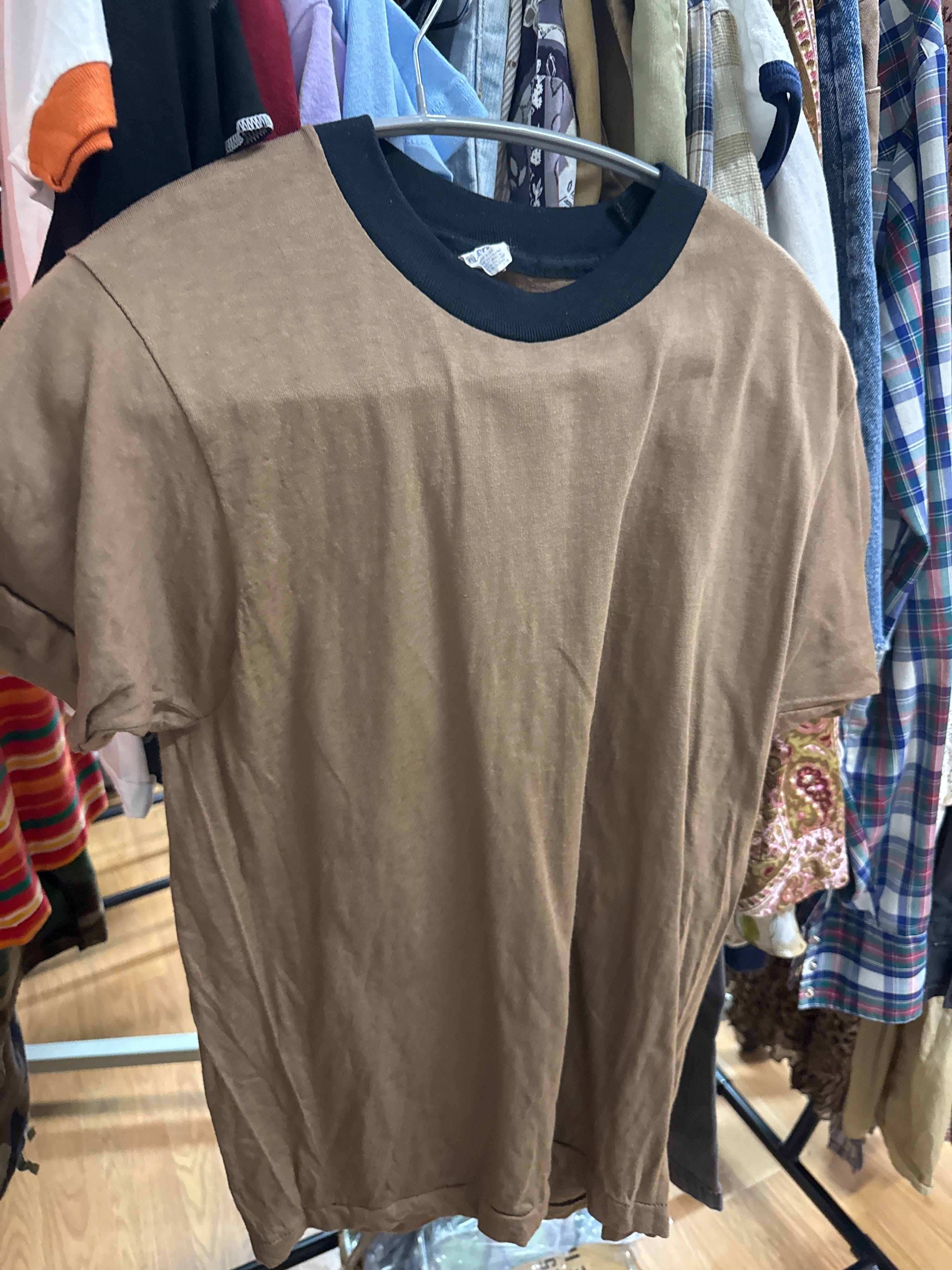Venus Of The Desert Vtg USA Brown Cotton Ringer SS Tee available in Joshua Tree at JT Trading Post