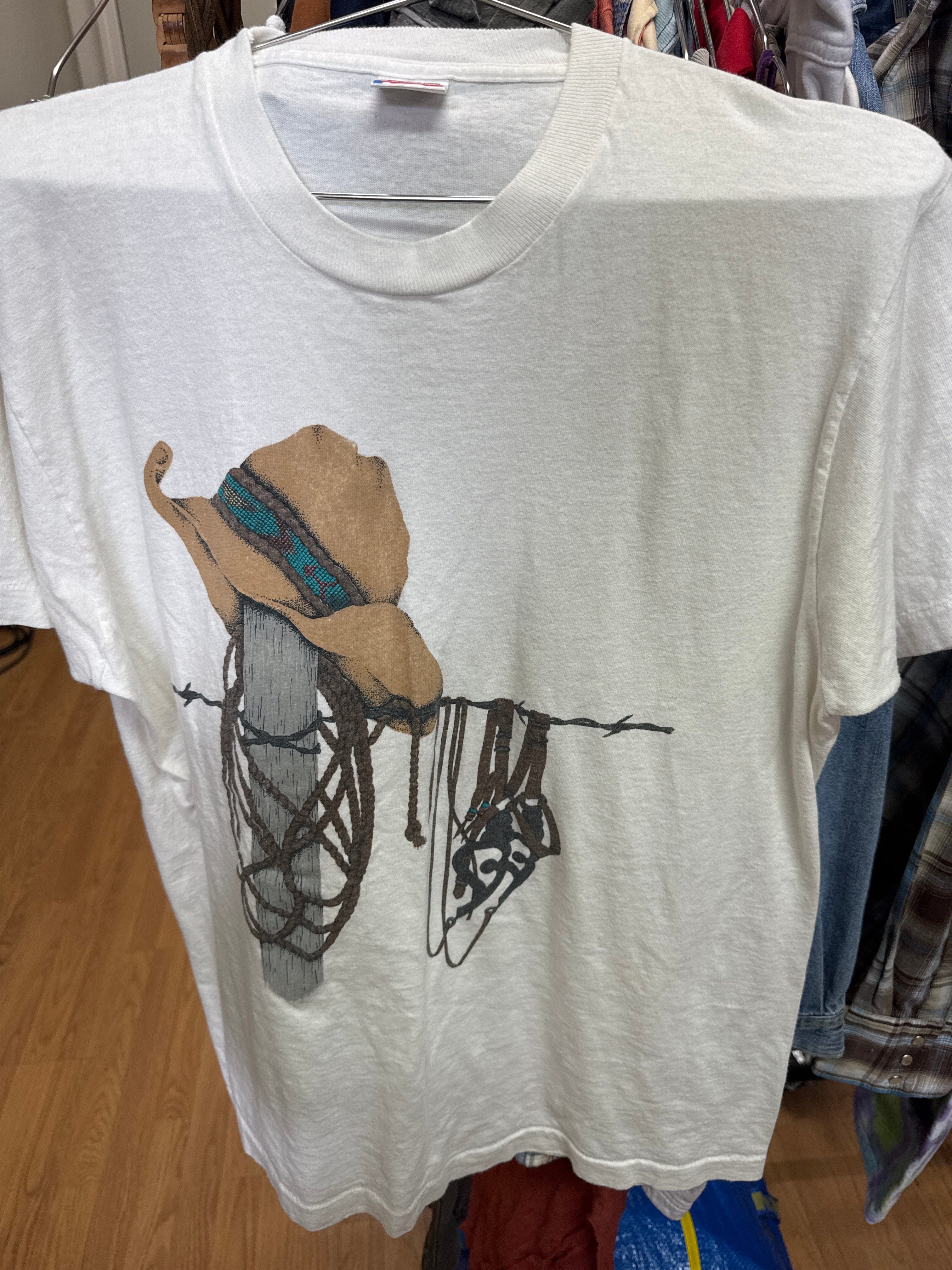 Venus Of The Desert Vtg USA Cotton Western SS Tee available in Joshua Tree at JT Trading Post