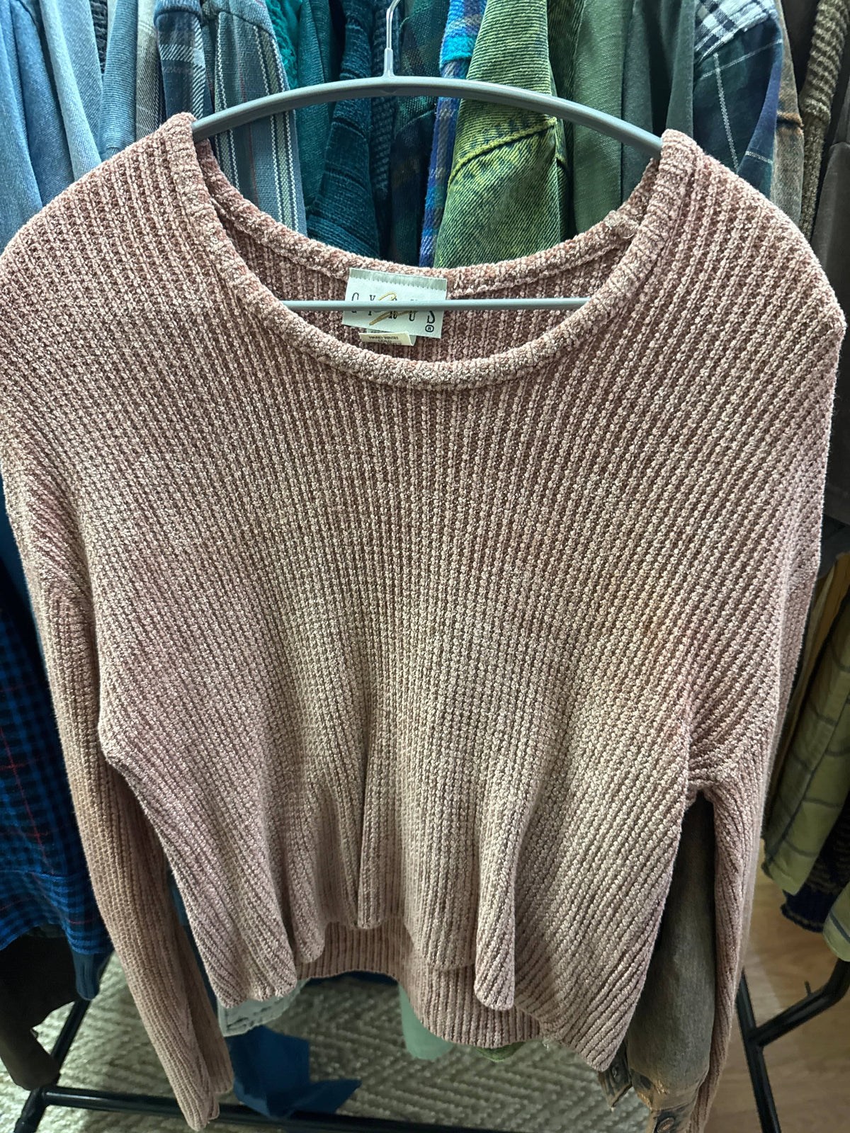 Venus Of The Desert VTG USA Cyrus Pink Sweater available in Joshua Tree at JT Trading Post