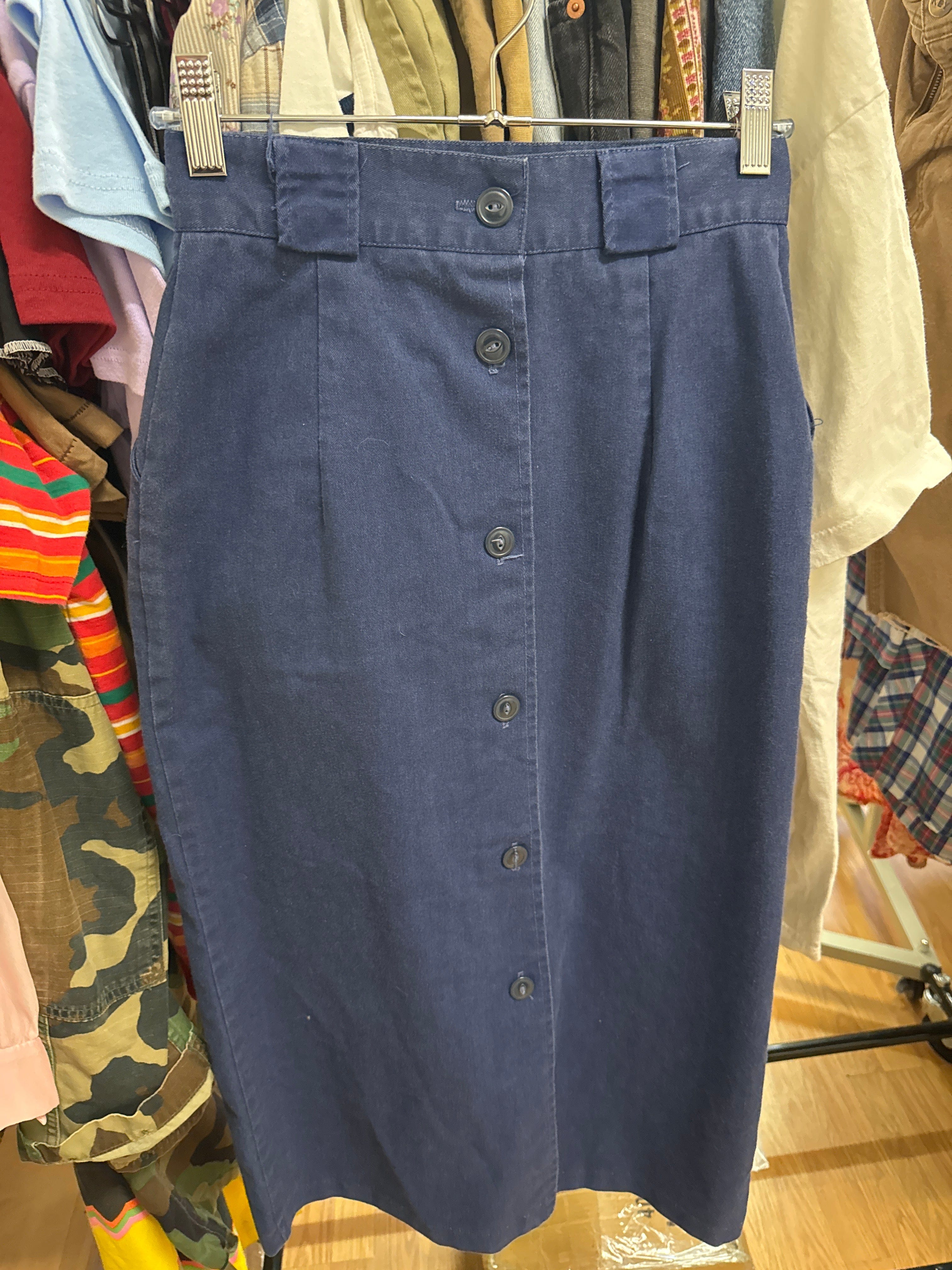Venus Of The Desert Vtg USA Hunters Glen Navy Skirt available in Joshua Tree at JT Trading Post