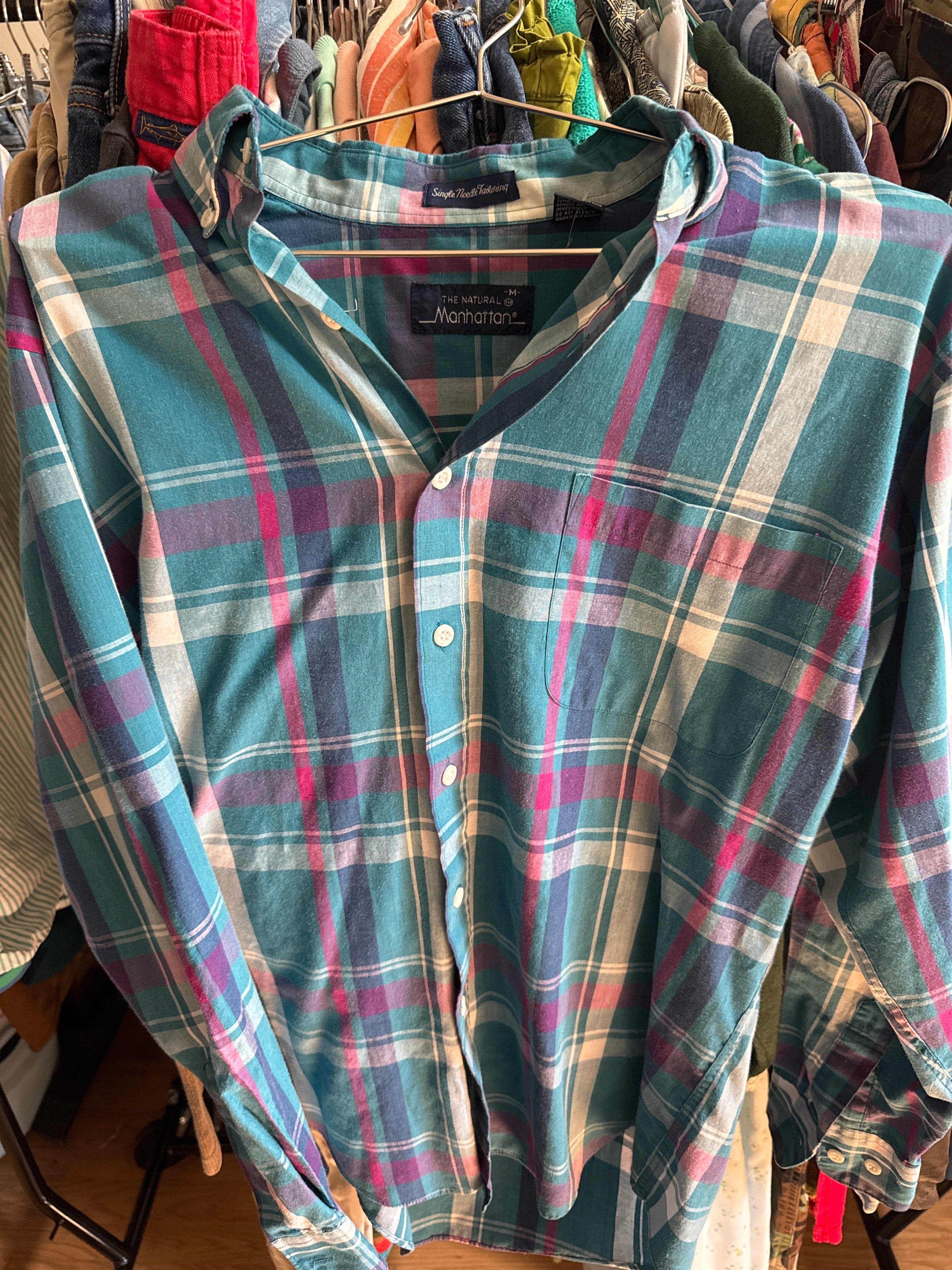 Venus Of The Desert VTG USA Manhattan Plaid Shirt available in Joshua Tree at JT Trading Post