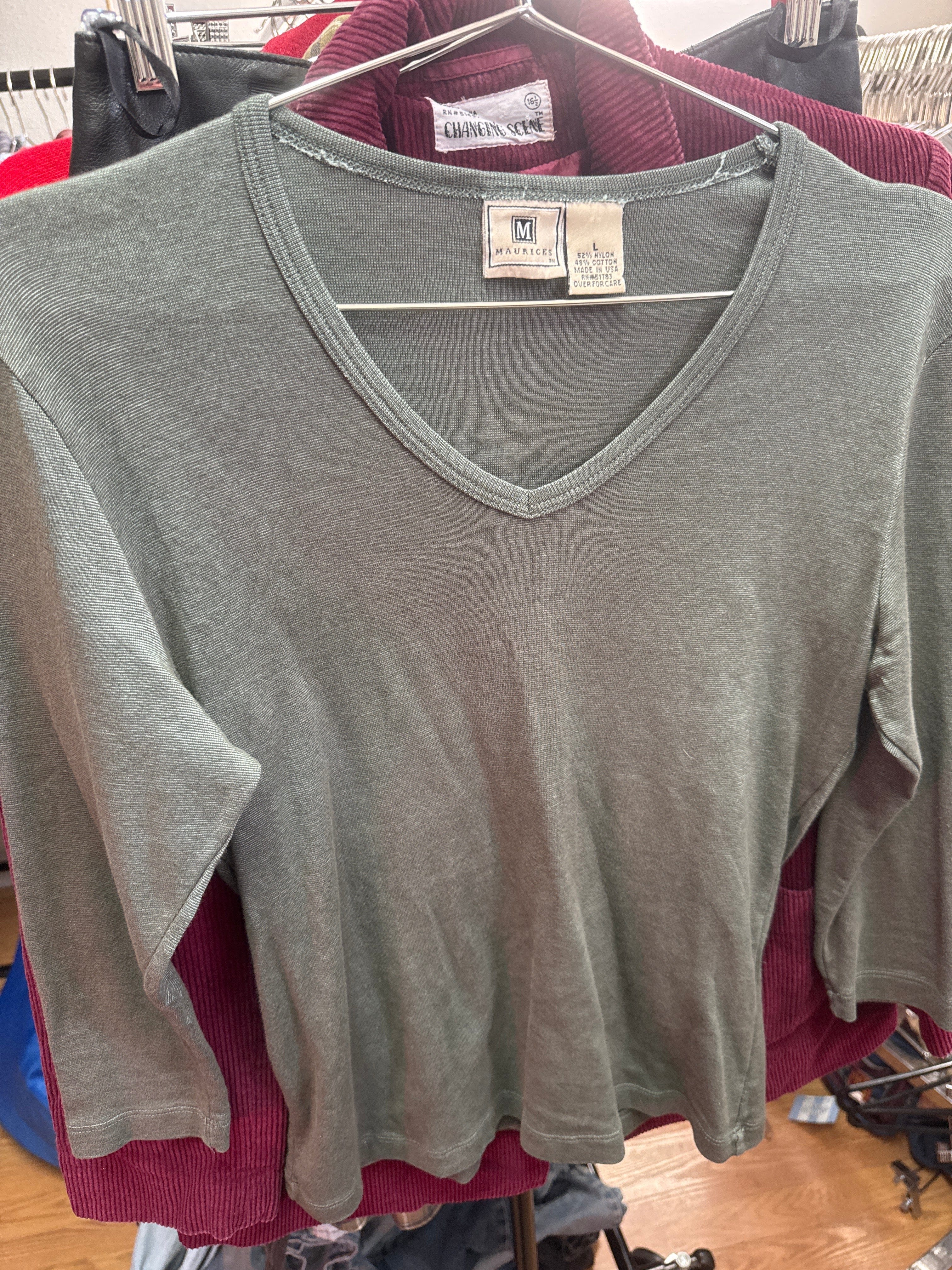 Venus Of The Desert VTG USA Maurices Grn Shiny LS available in Joshua Tree at JT Trading Post