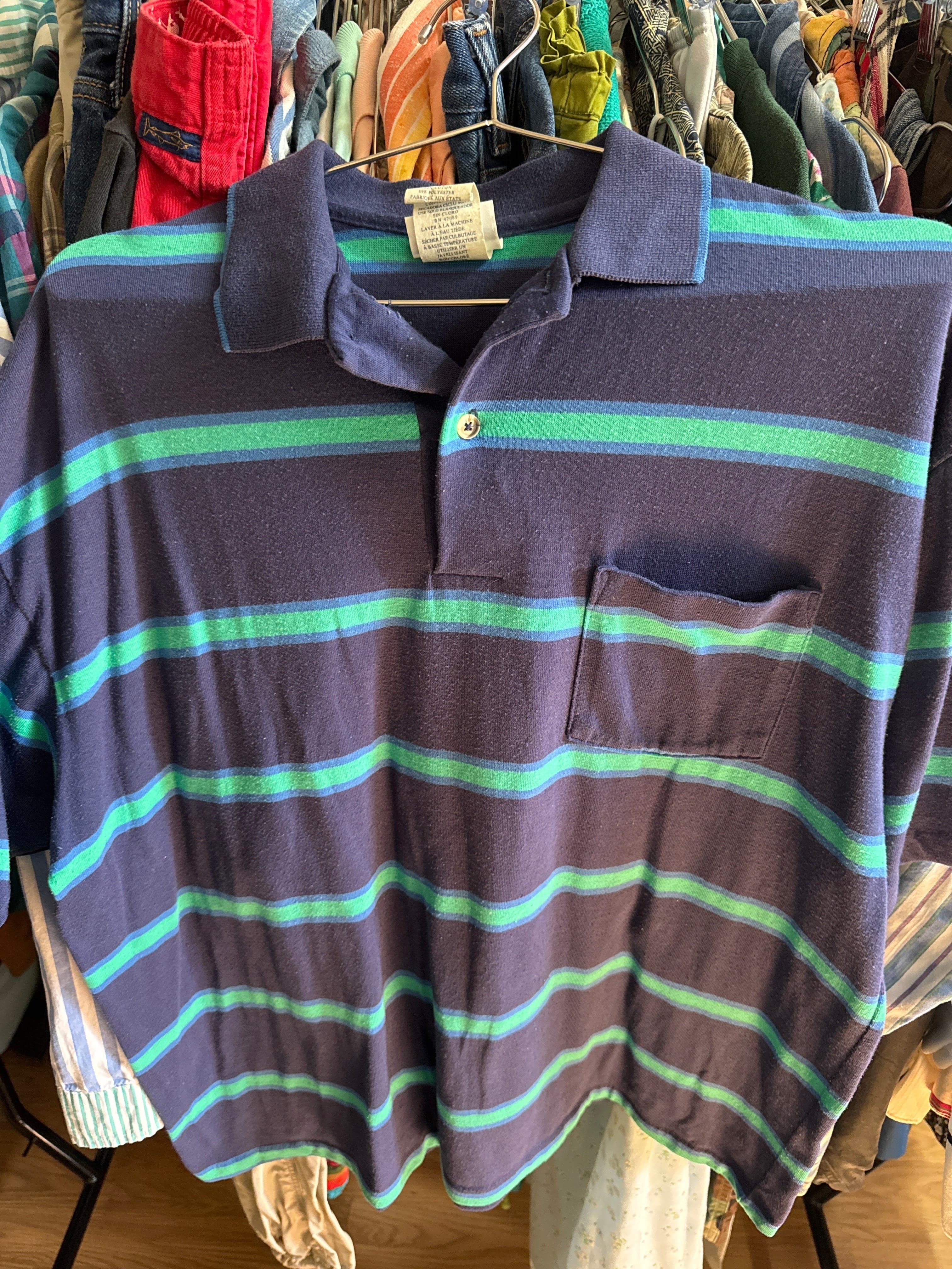 Venus Of The Desert VTG USA Puritan Navy Polo available in Joshua Tree at JT Trading Post