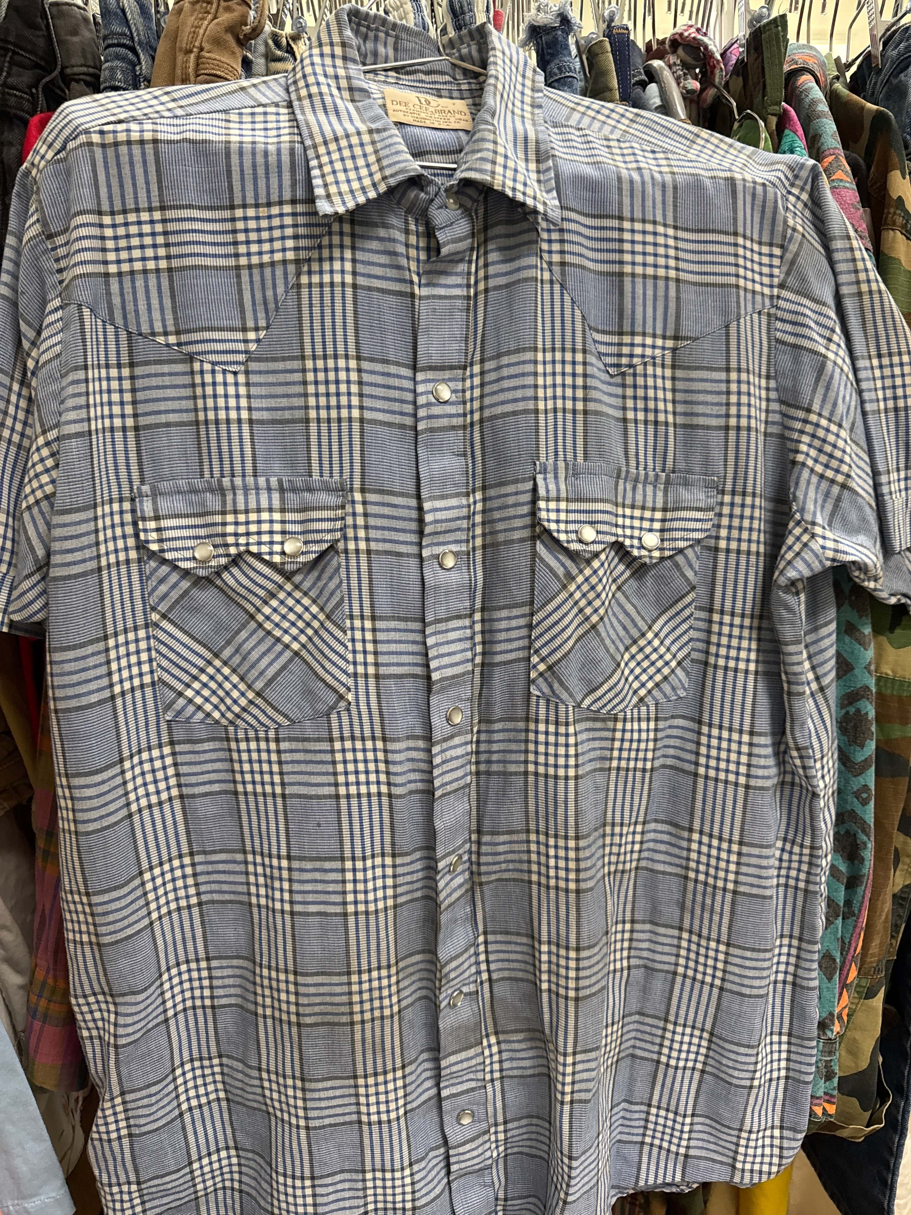 Venus Of The Desert Vtg USA Worn Dee Cee Blue Snaps available in Joshua Tree at JT Trading Post
