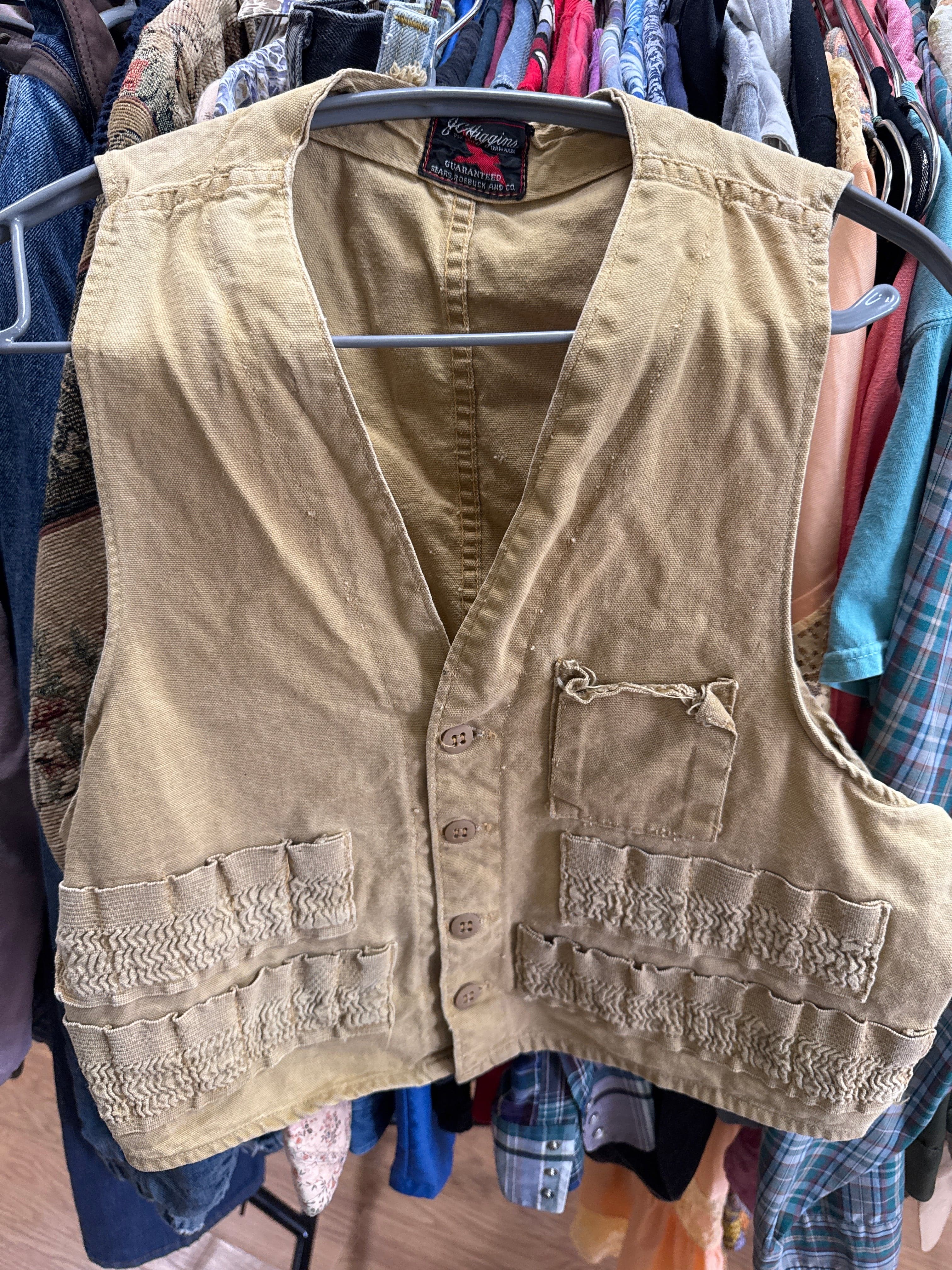 Venus Of The Desert Vtg Worn JC Higgins Hunting Vest available in Joshua Tree at JT Trading Post