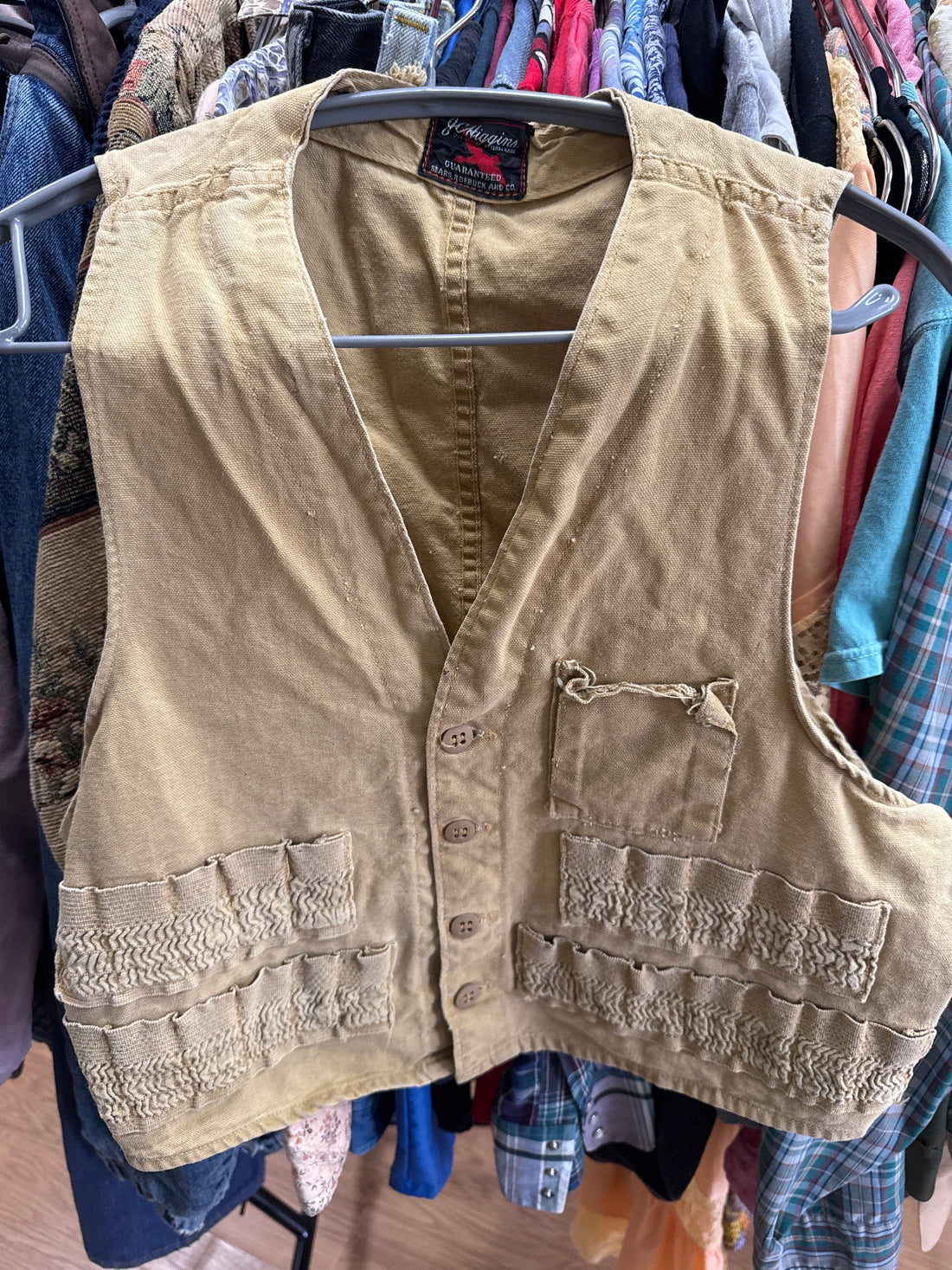Venus Of The Desert Vtg Worn JC Higgins Hunting Vest available in Joshua Tree at JT Trading Post