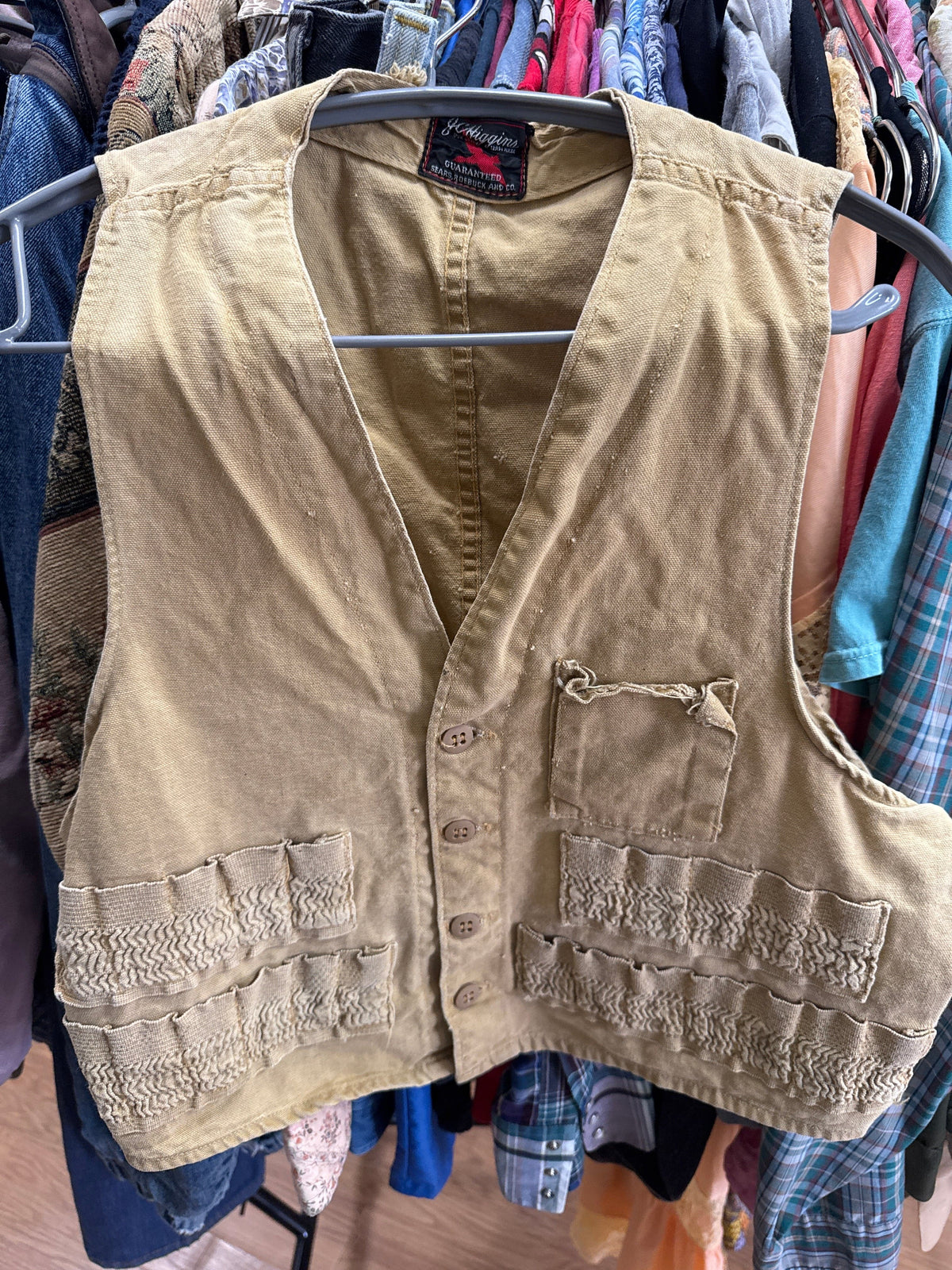 Venus Of The Desert Vtg Worn JC Higgins Hunting Vest available in Joshua Tree at JT Trading Post