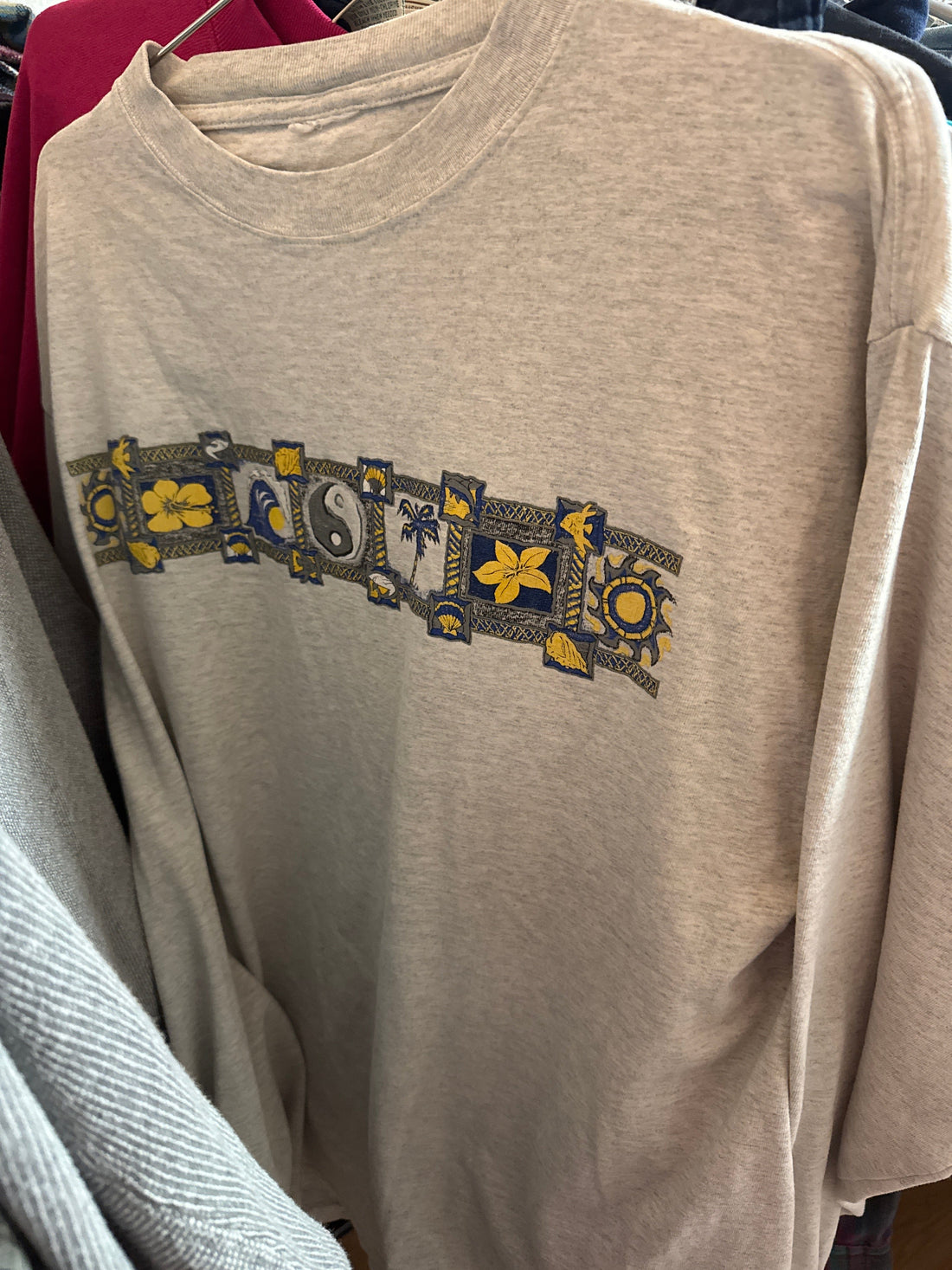 Venus Of The Desert VTG Worn Tropical Yin Yang LS Tee available in Joshua Tree at JT Trading Post
